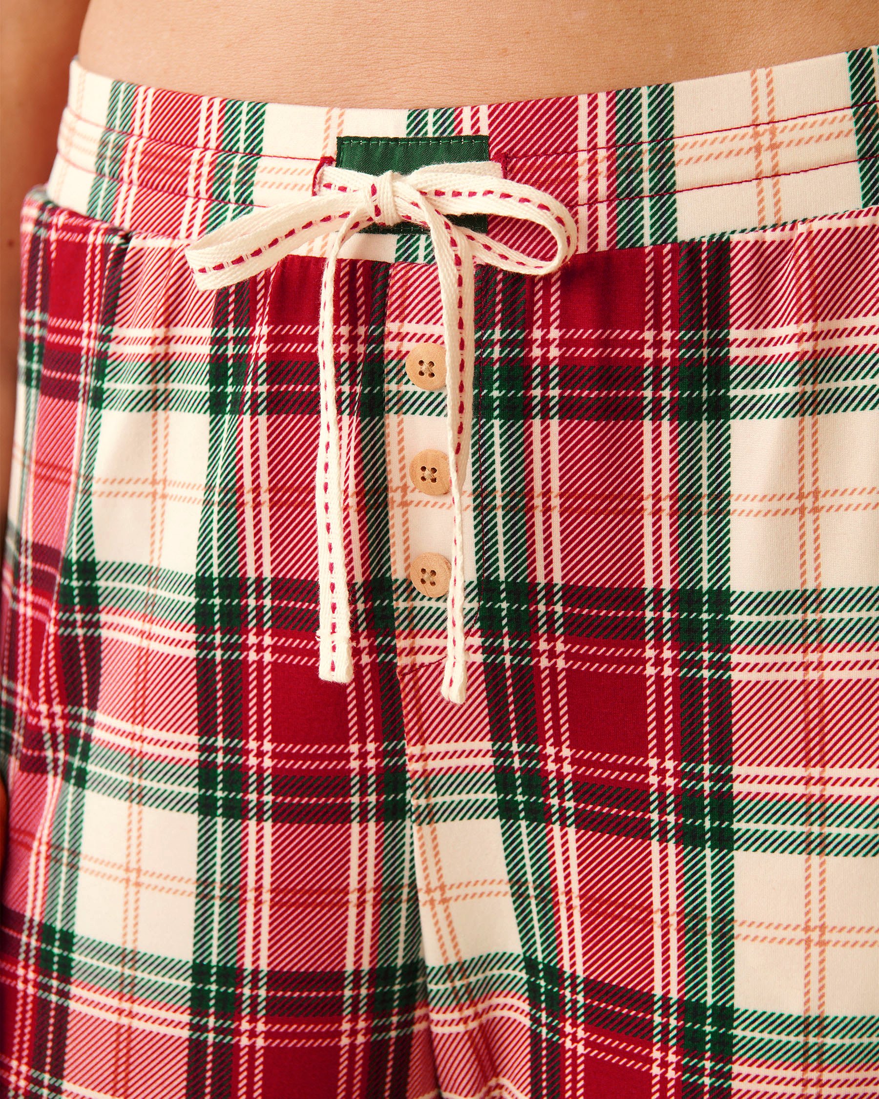 LA VIE EN ROSE Red Plaid Super Soft Pajama Pants Red Plaid 40200794 - View4