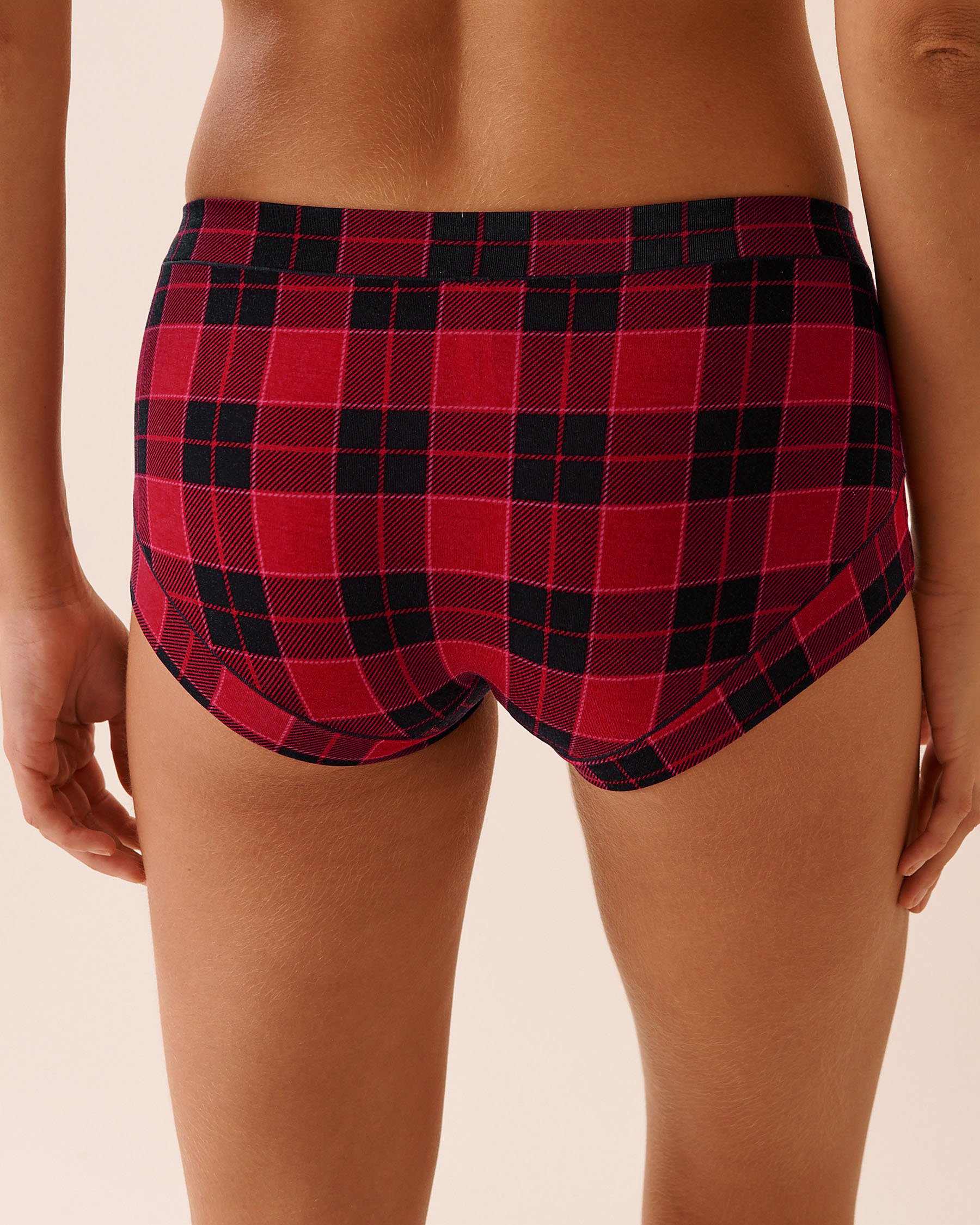 LA VIE EN ROSE Modal Boyleg Panty Buffalo Plaid 20200714 - View2