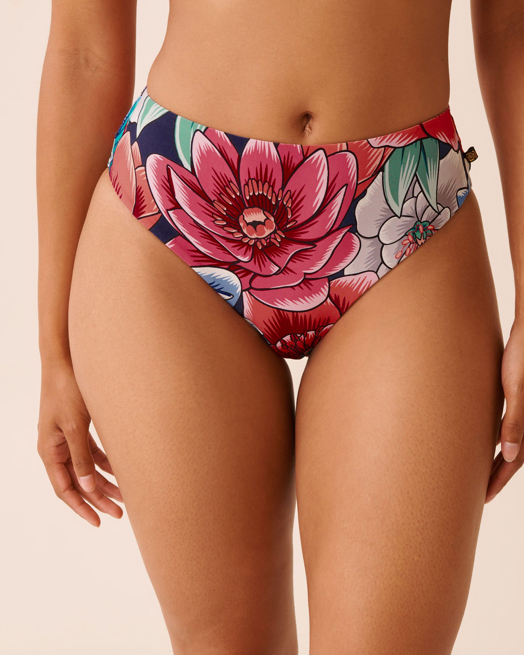 LA VIE EN ROSE AQUA FLORAL POP Mid-rise Cheeky Bikini Bottom Floral Pop 70300807 - View2