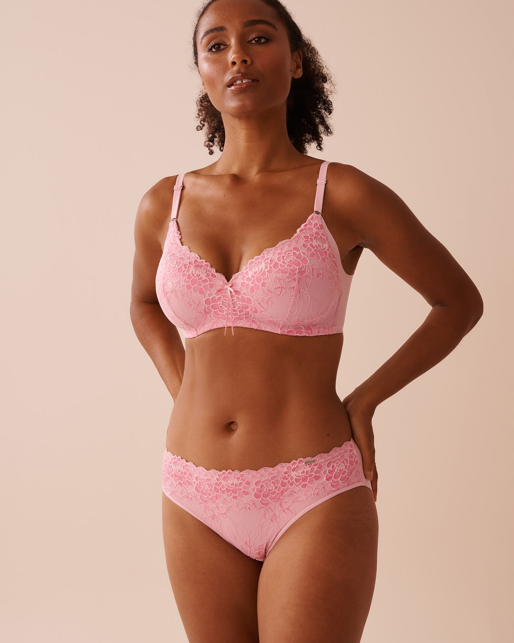 LA VIE EN ROSE Soutien-gorge doublure légère sans armatures dos lisse Rose tendre 10200464 - View1