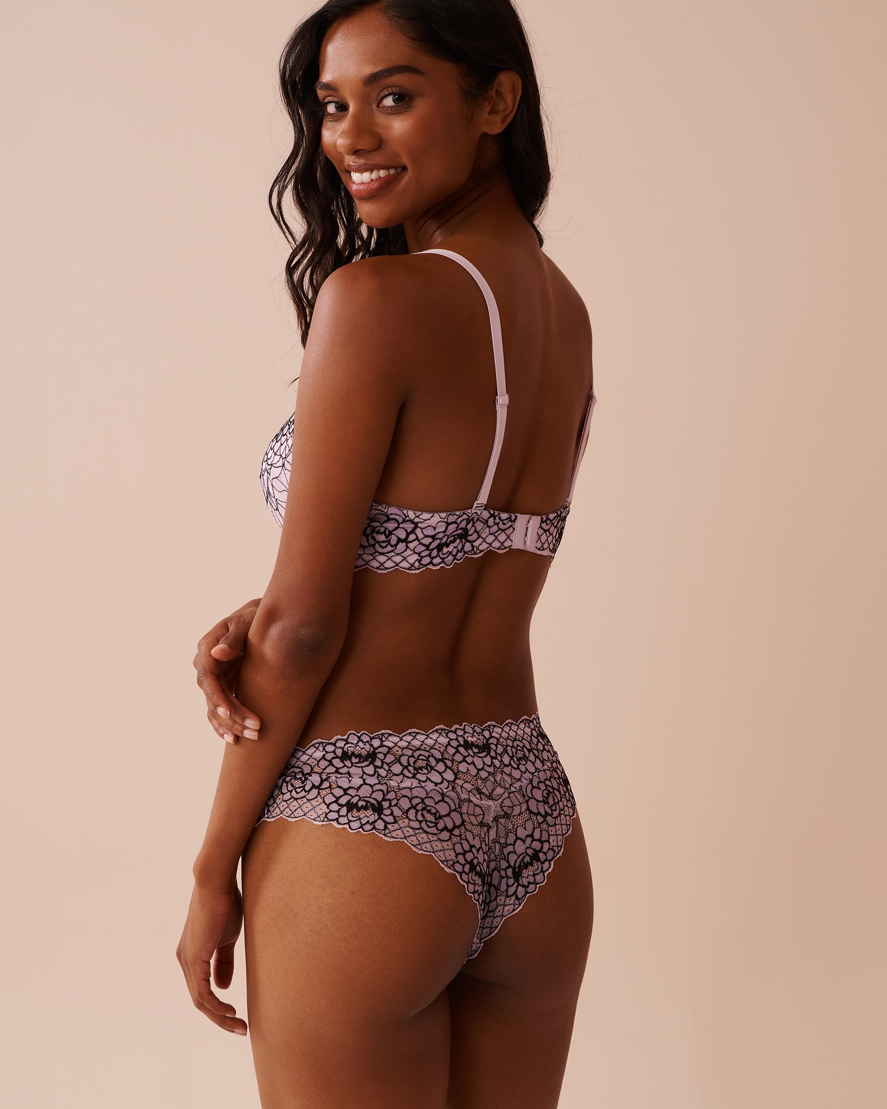 LA VIE EN ROSE Soutien-gorge push-up demi-buste Lavande 10300180 - View2