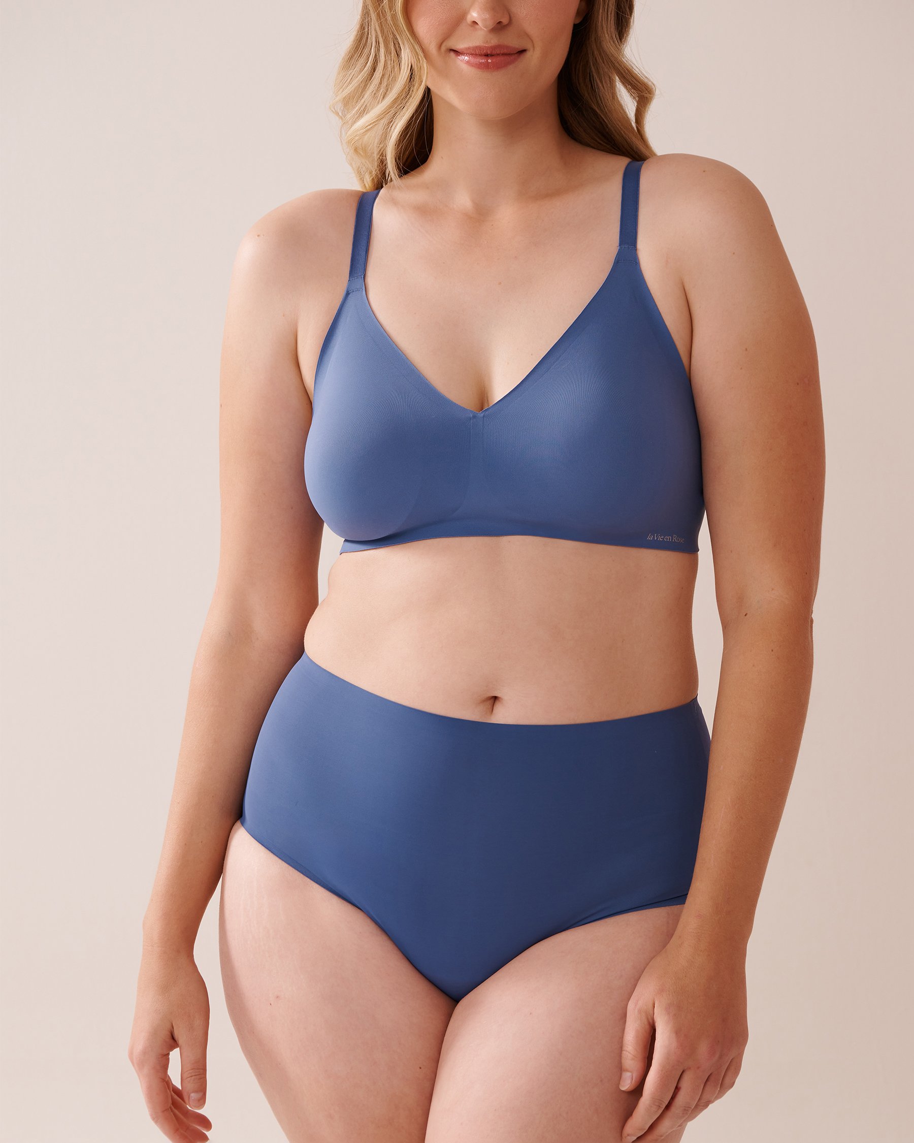LA VIE EN ROSE Culotte menstruelle coupe bikini taille haute absorption régulière Bleu grisé 20400018 - View1