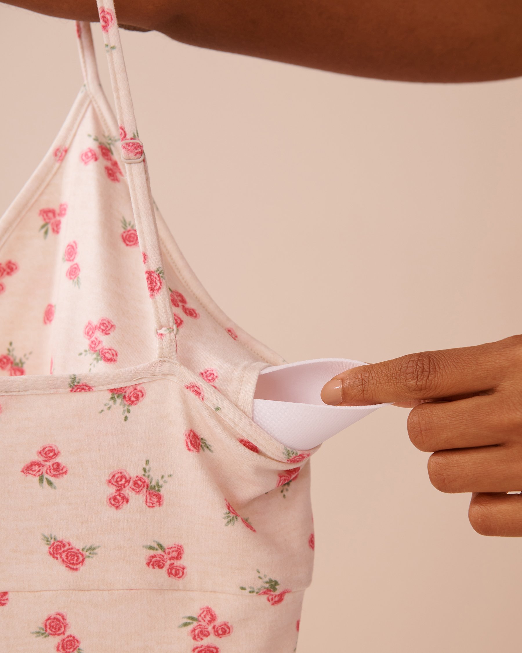 LA VIE EN ROSE Rose Print Super Soft Nightie Oatmeal/Roses 40500408 - View4