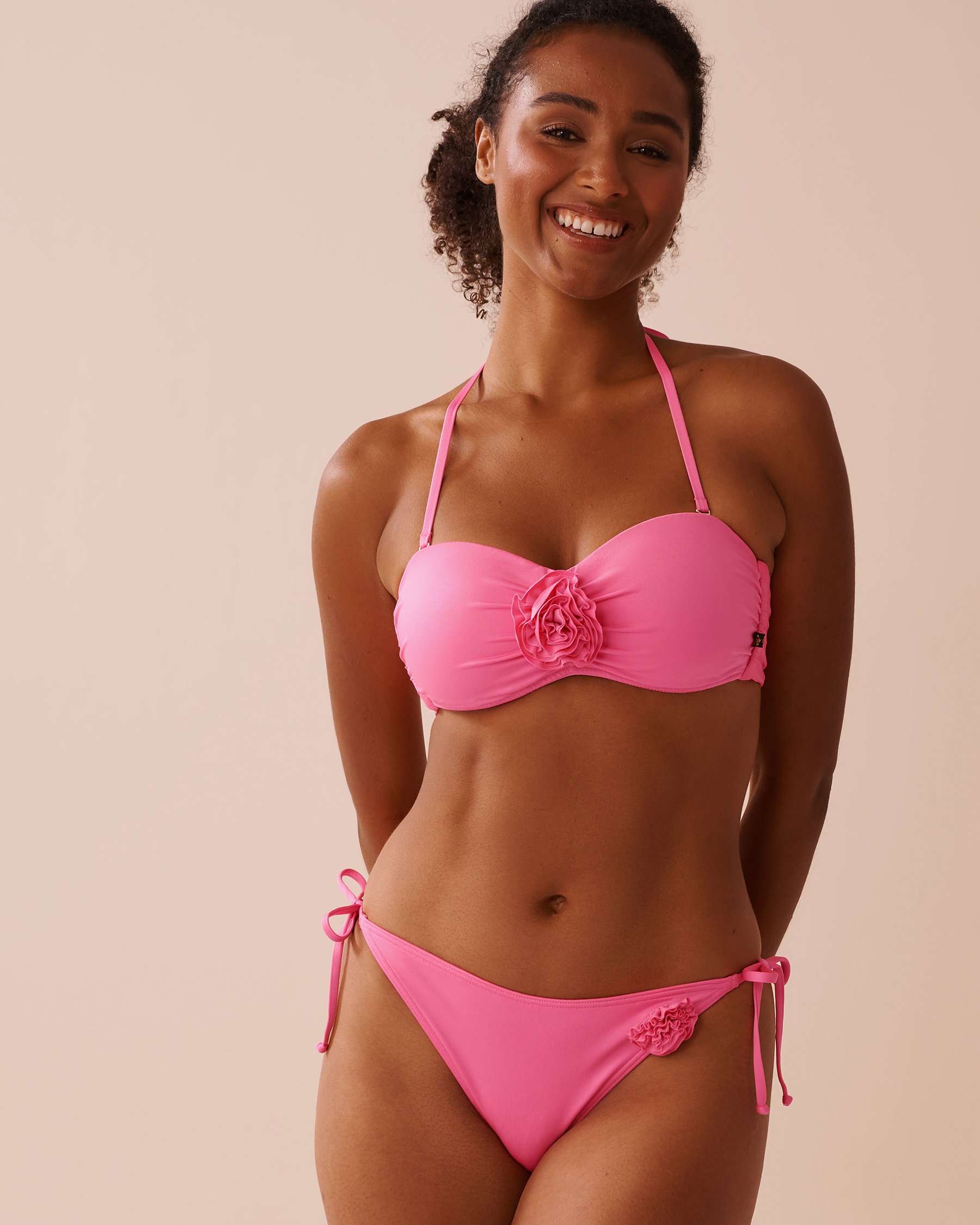 LA VIE EN ROSE AQUA Haut de bikini bandeau ROSETTE Explosion de rose 70100692 - Voir5