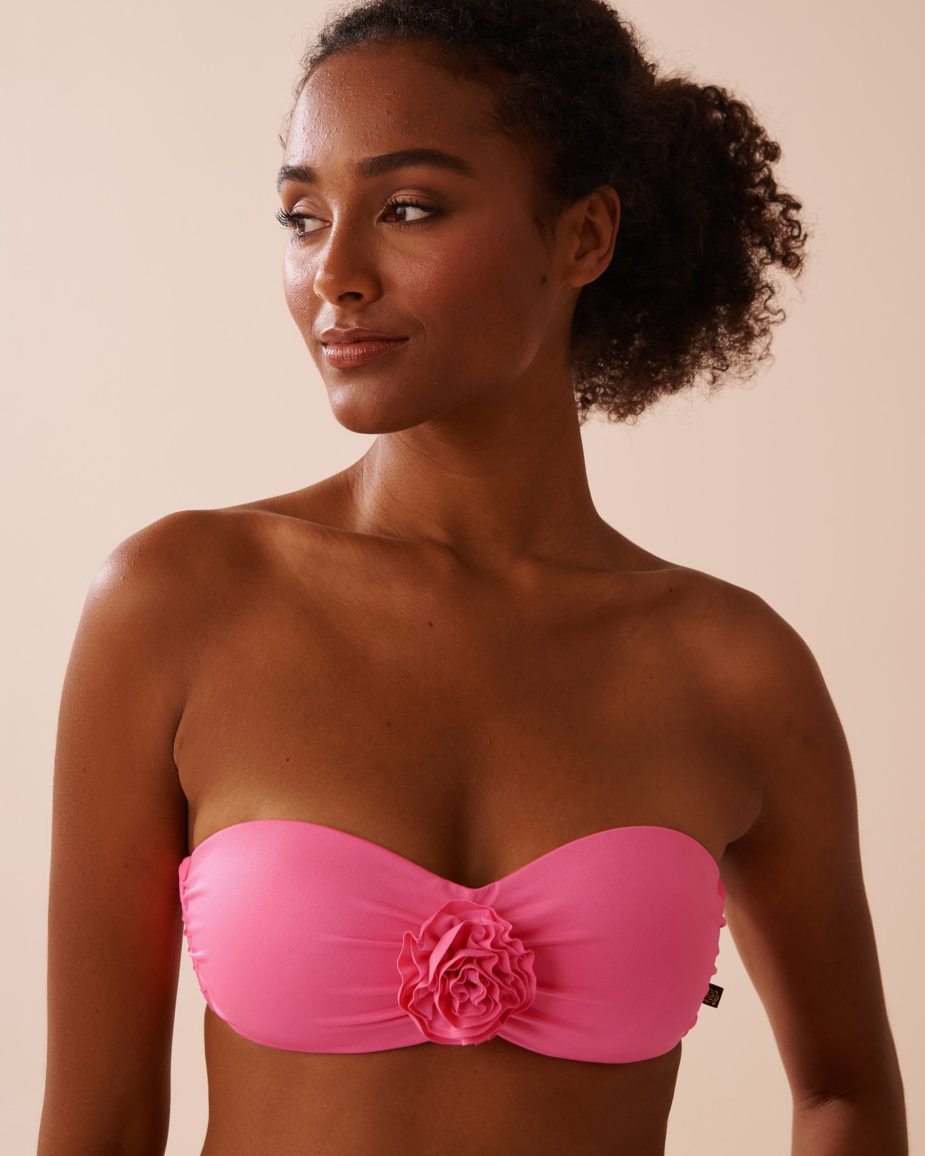LA VIE EN ROSE AQUA Haut de bikini bandeau ROSETTE Explosion de rose 70100692 - Voir6