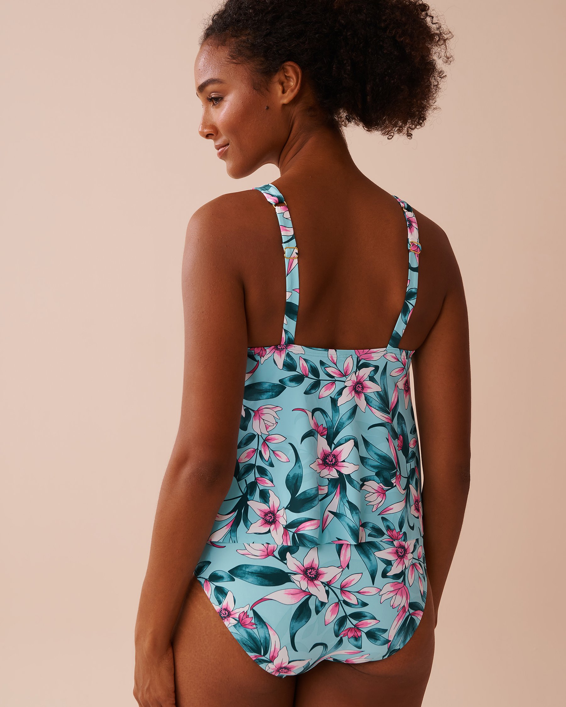 LA VIE EN ROSE AQUA Haut tankini encolure haute bonnet D BEACH BLOOMS Fleurs de plage 70200155 - View2