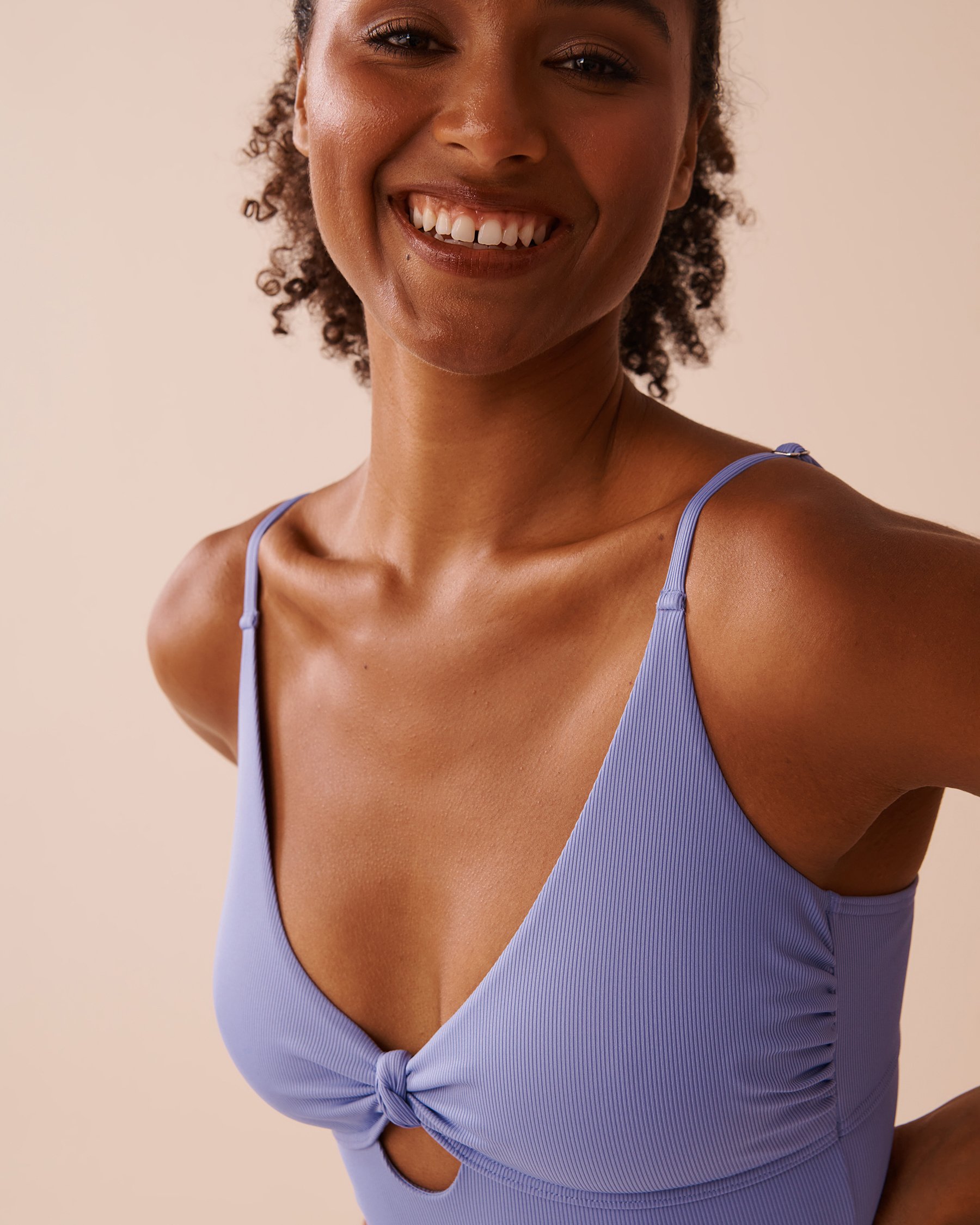 LA VIE EN ROSE AQUA PERIWINKLE Recycled Fibers One-piece Swimsuit Periwinkle 70400149 - View6