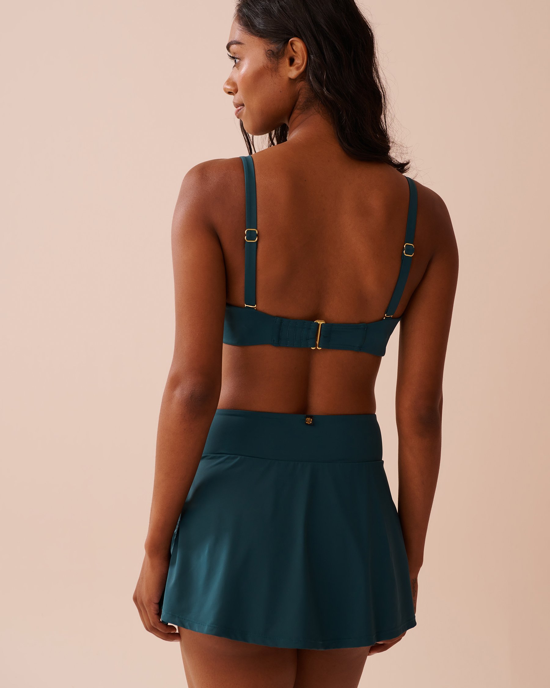 LA VIE EN ROSE AQUA DEEP TEAL D Cup Bandeau Bikini Top Deep Teal 70200156 - View6