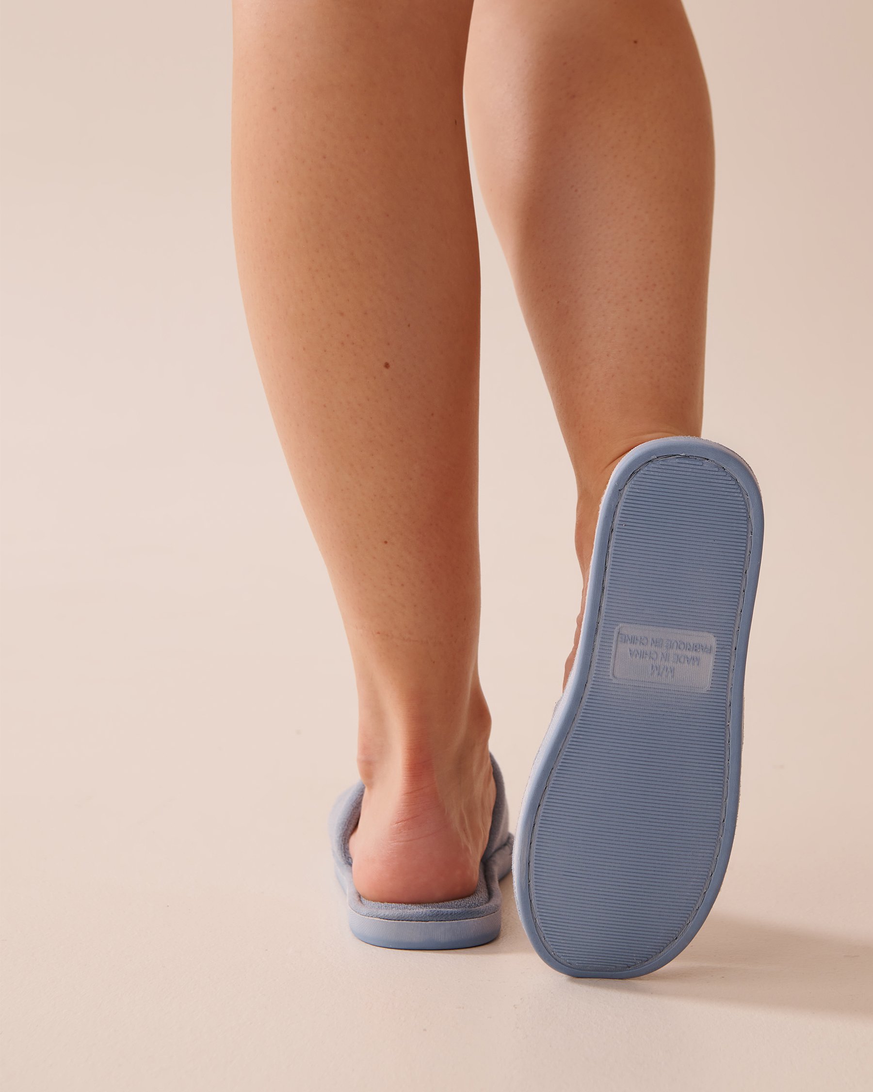 LA VIE EN ROSE Terry Velour Slippers Cloud Blue 40700378 - View2