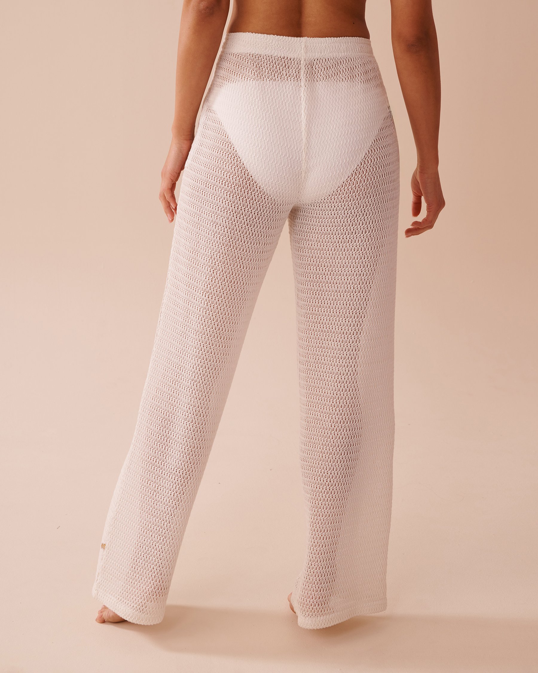 LA VIE EN ROSE AQUA Pantalon en crochet Lait de coco 80200062 - View2