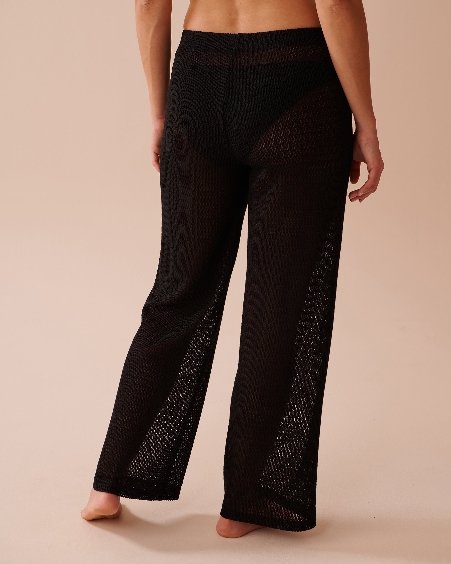LA VIE EN ROSE AQUA Pantalon en crochet Noir 80200062 - Voir4