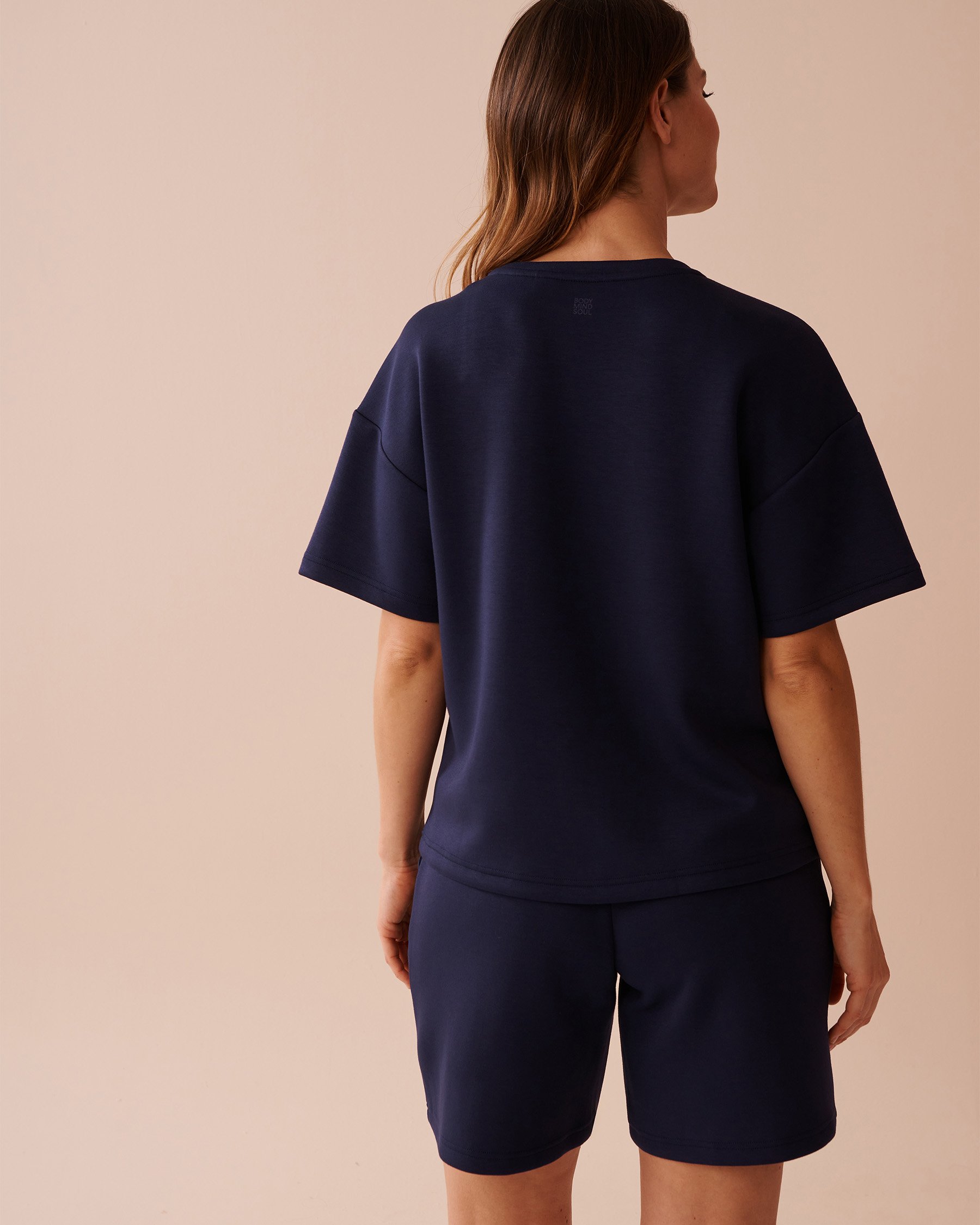 LA VIE EN ROSE T-shirt épais Bleu marine 50100101 - View2