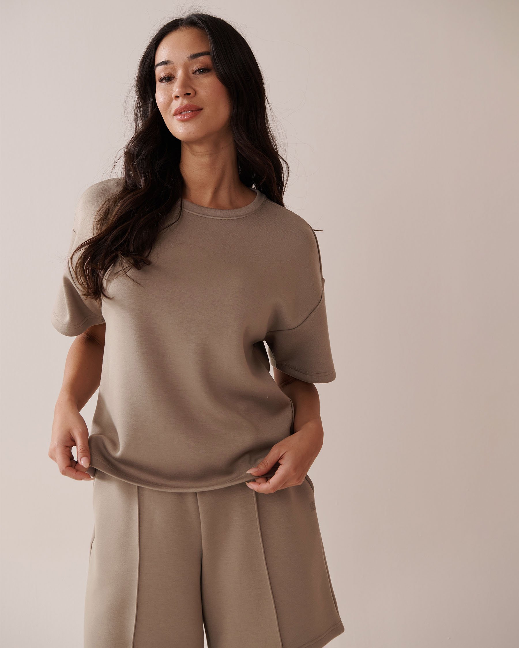 LA VIE EN ROSE T-shirt épais Brun 50100101 - View1