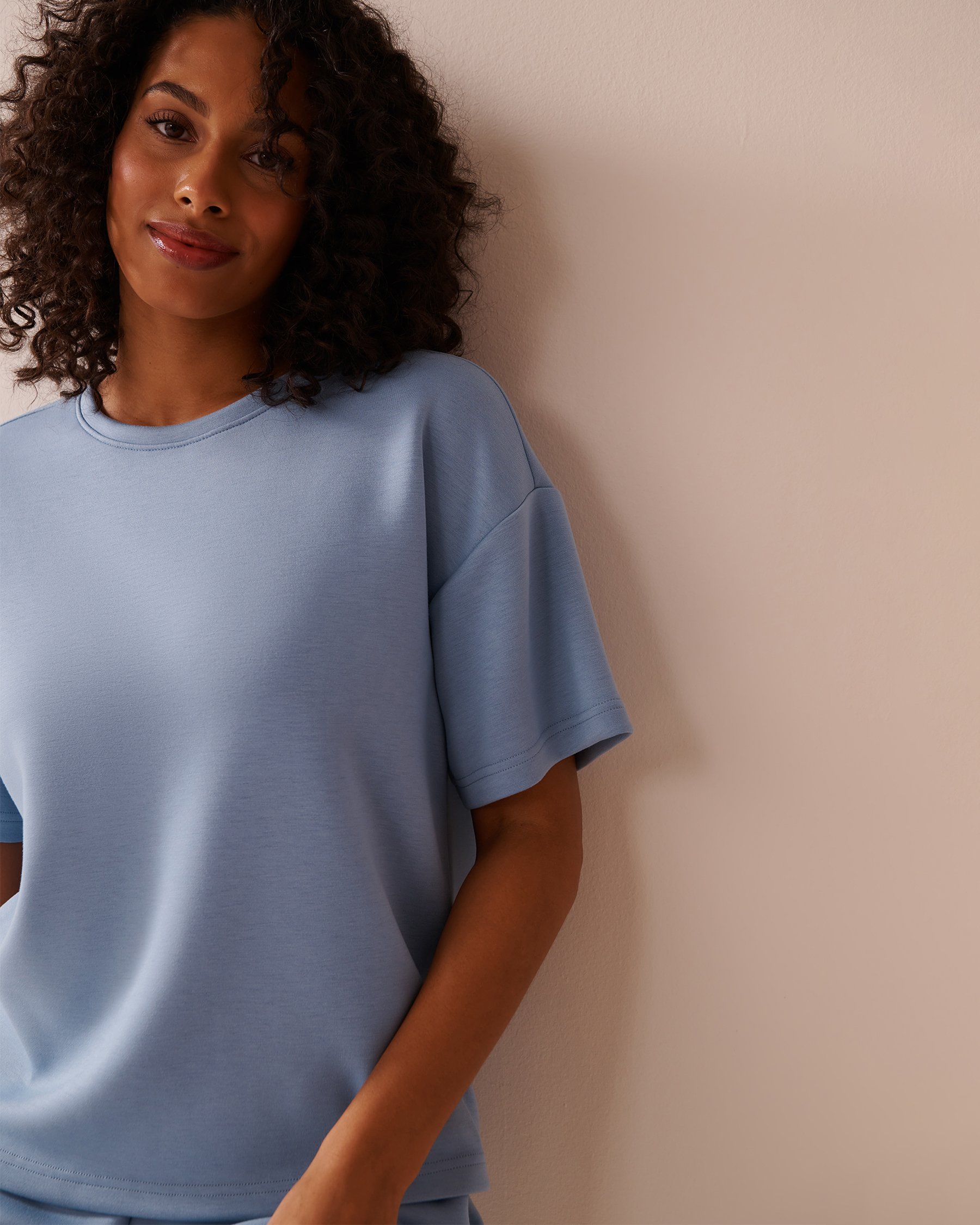 LA VIE EN ROSE T-shirt épais Bleu nuage 50100101 - Voir6