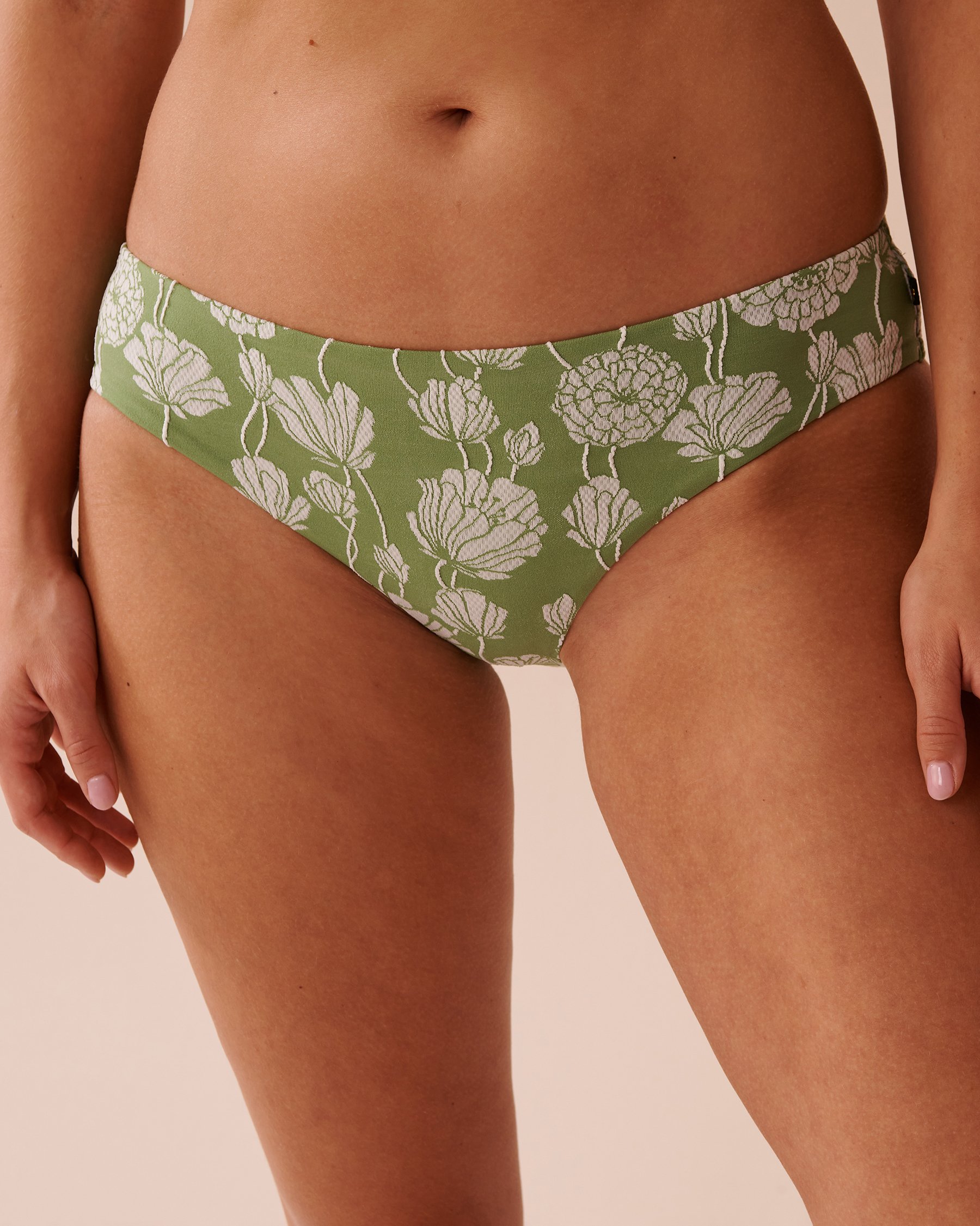 LA VIE EN ROSE AQUA POPPY FIELD Jacquard Cheeky Bikini Bottom Poppy Field 70300676 - View1