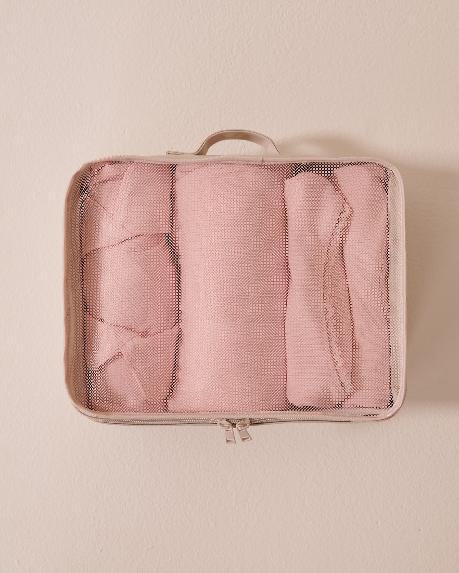 LA VIE EN ROSE Travel Packing Cubes Light Beige 40700393 - View3