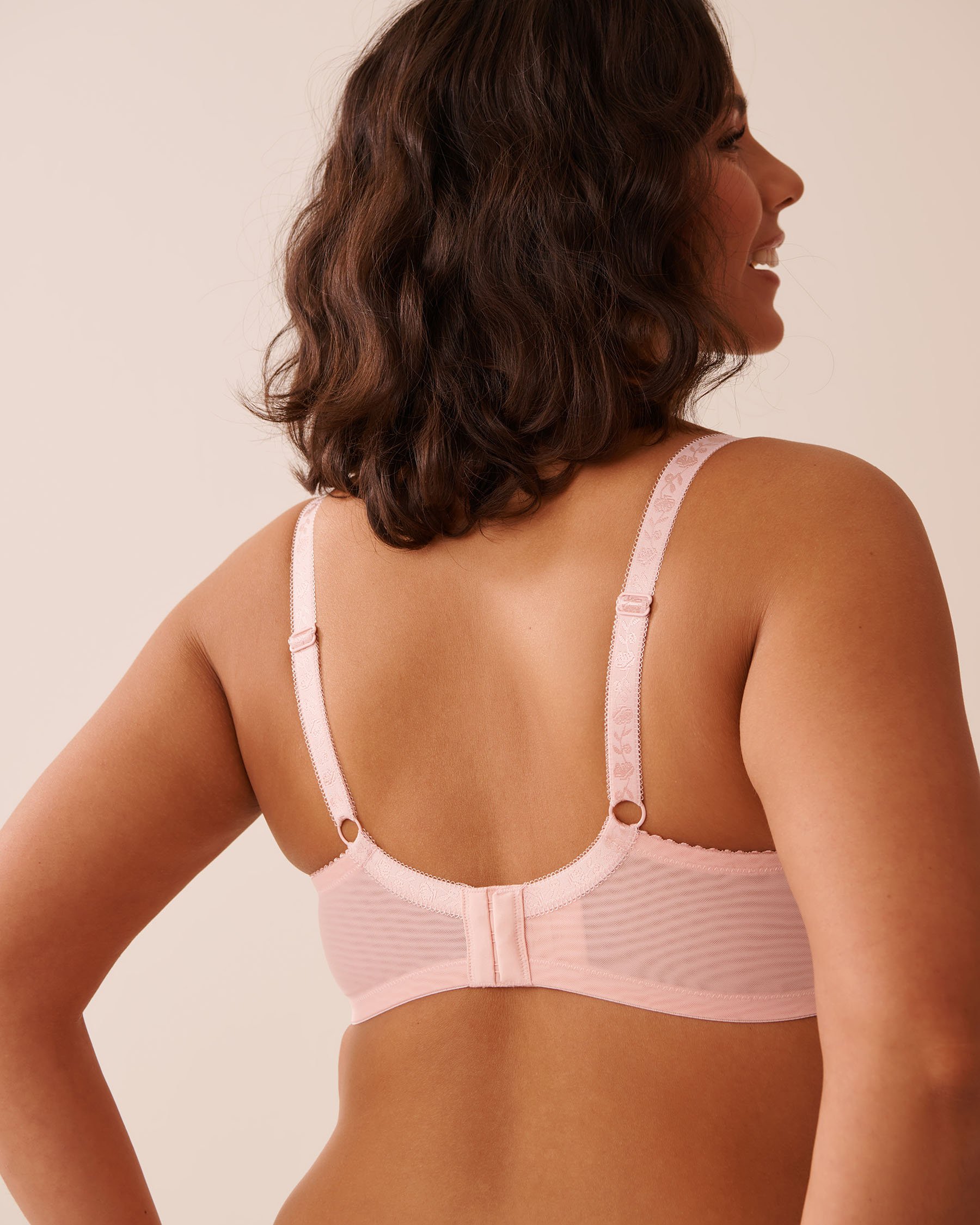 LA VIE EN ROSE Unlined Full Coverage Bra Pink Flowers 10100174 - View2