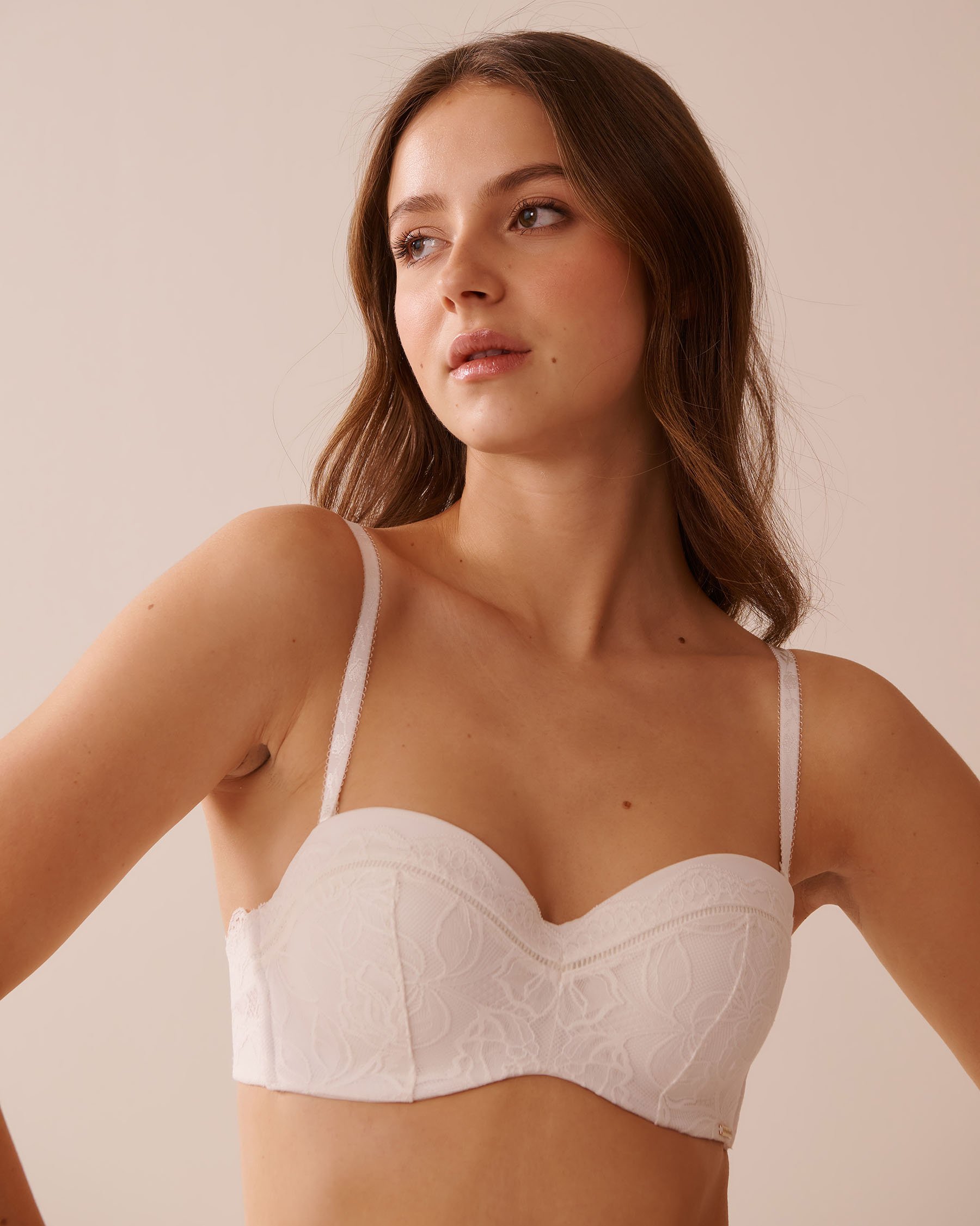 LA VIE EN ROSE Lightly Lined Memory Foam Strapless Bra White 10200496 - View2