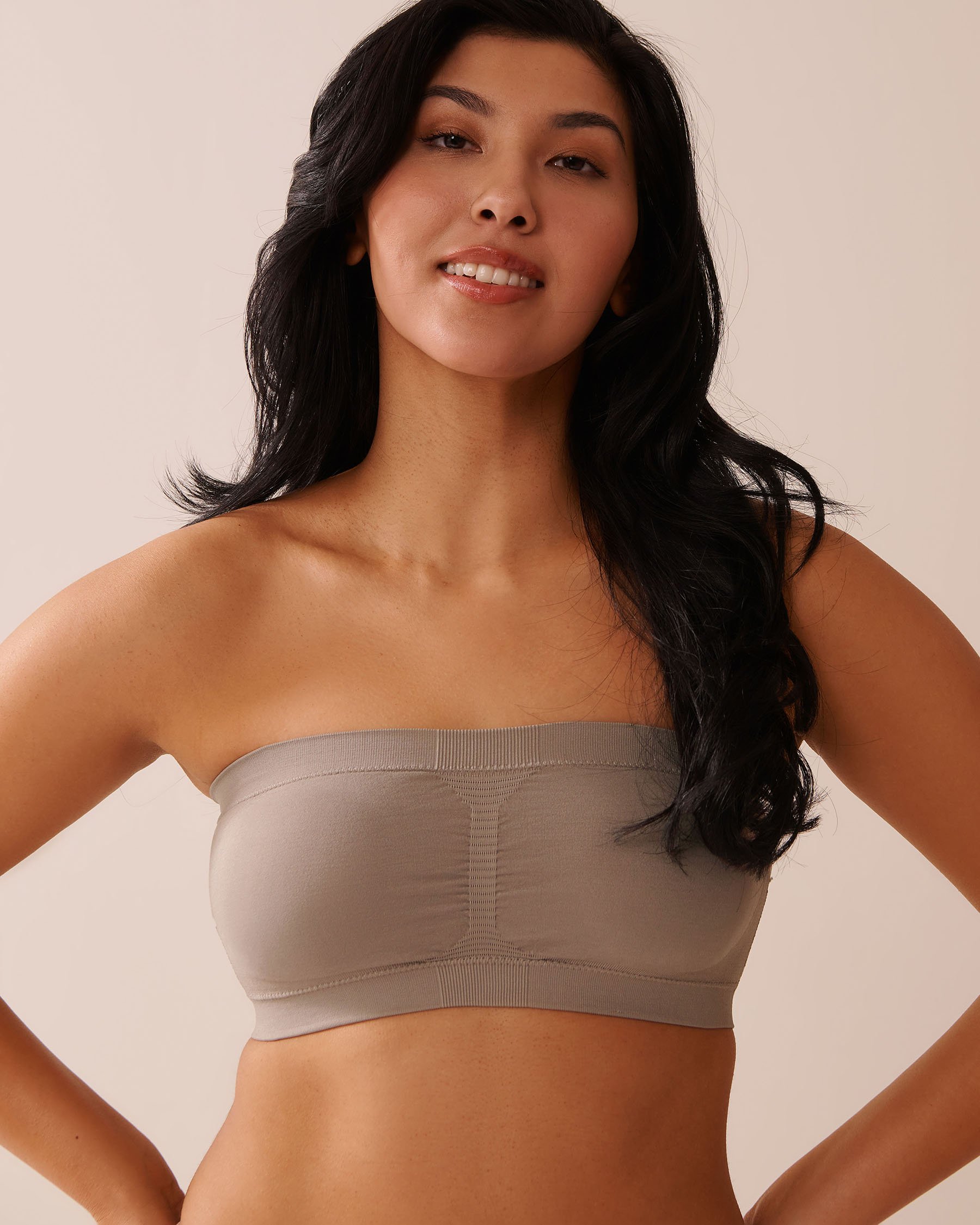 LA VIE EN ROSE Bandeau Seamless Bra Brown 10200503 - View1