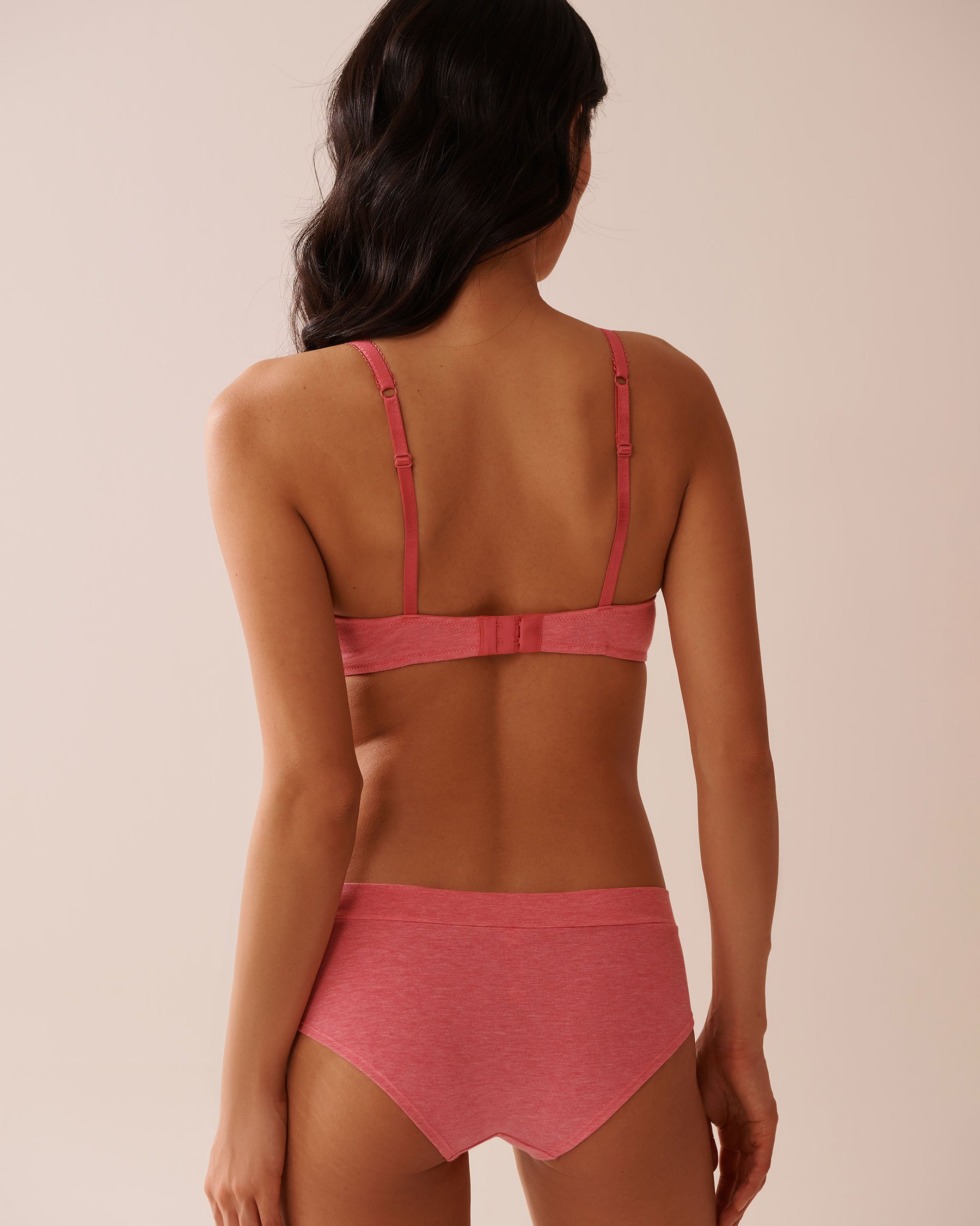 LA VIE EN ROSE Soutien-gorge doublure légère sans armatures en coton Rose melon d'eau 10200489 - View2