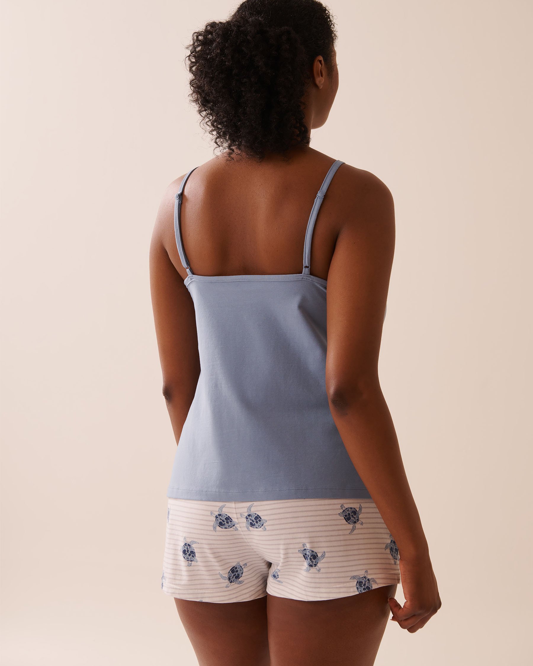LA VIE EN ROSE Cotton Cami Cloud Blue 40100729 - View2