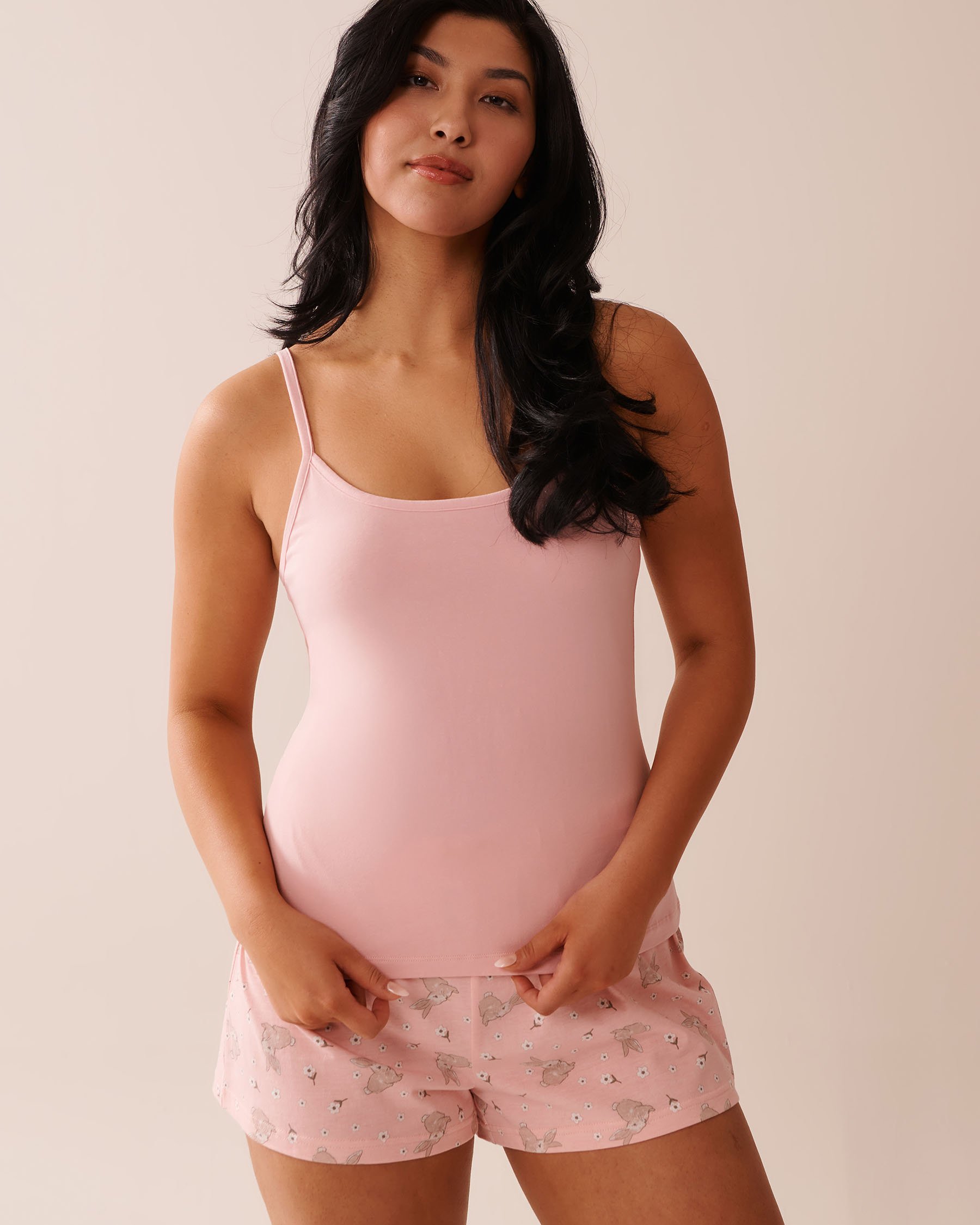 LA VIE EN ROSE Cotton Cami Peony Pink 40100729 - View1