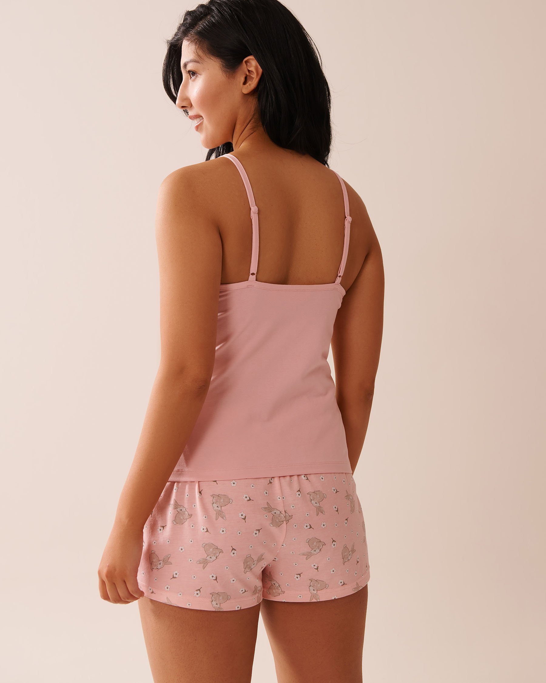 LA VIE EN ROSE Cotton Cami Peony Pink 40100729 - View2