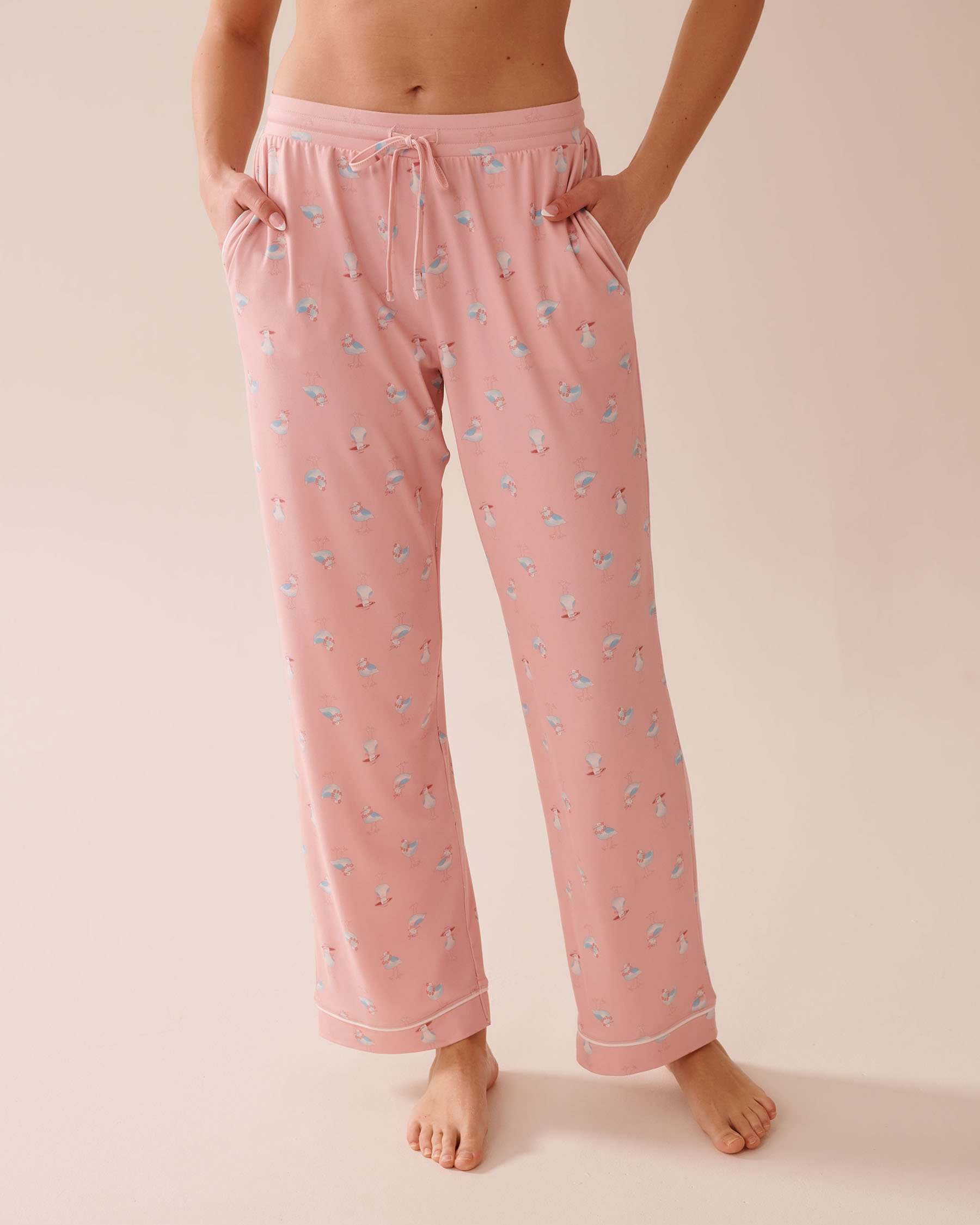 LA VIE EN ROSE Seagull Print Super Soft Pajama Pants Pink/Seagull 40200728 - View1