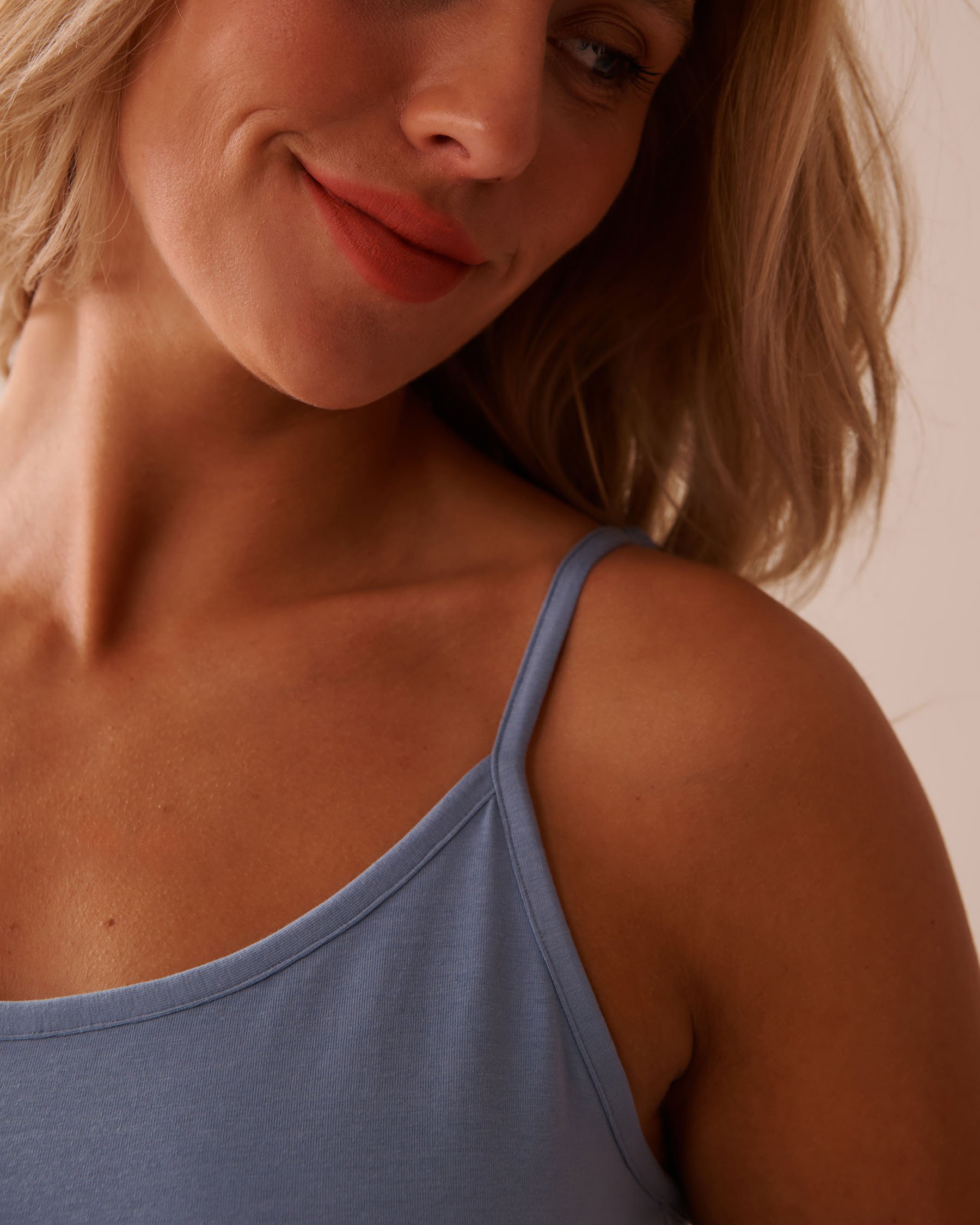 LA VIE EN ROSE Cotton Cami Cloud Blue 40100729 - View6