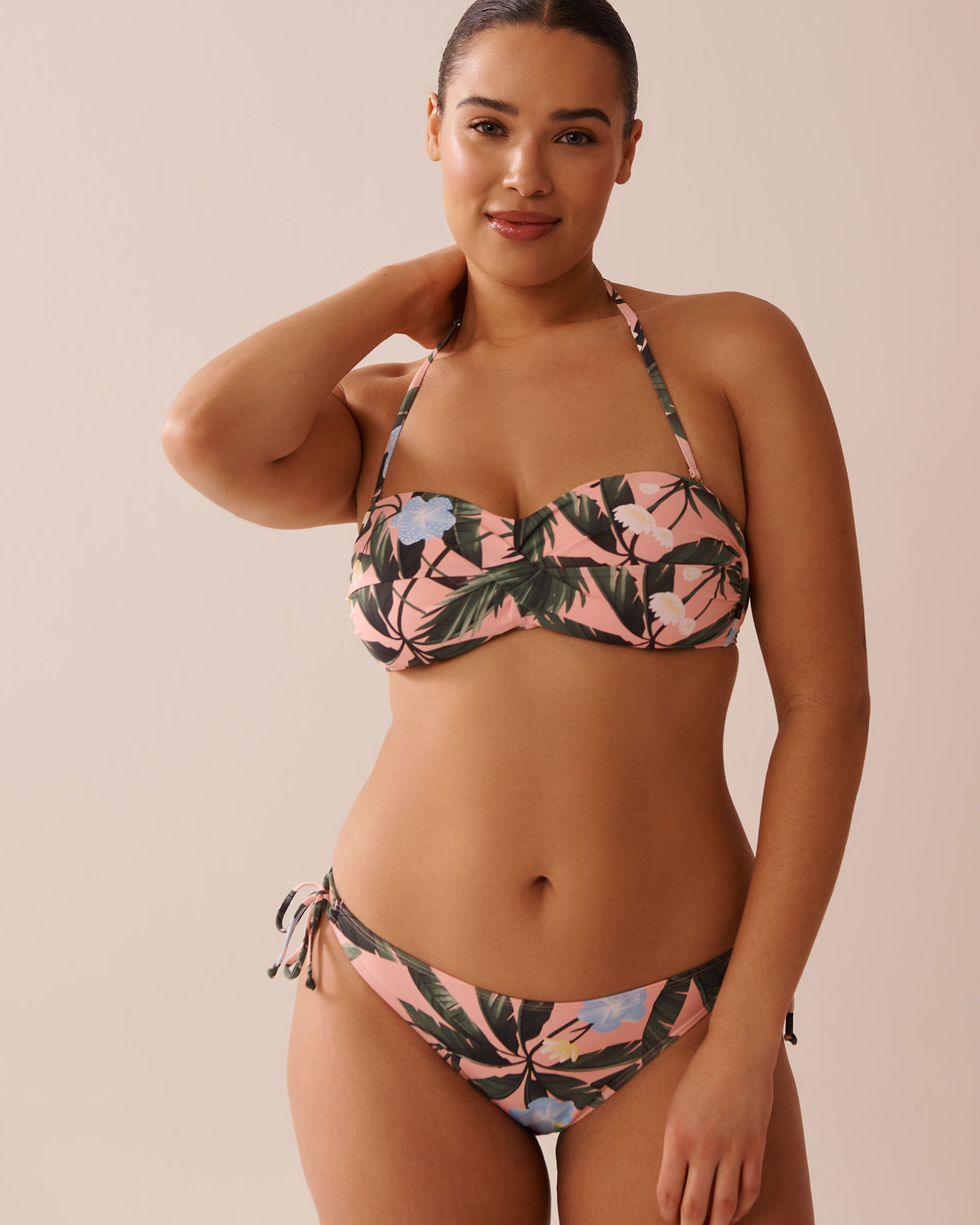 LA VIE EN ROSE AQUA Haut de bikini bandeau torsadé PEACHY TROPICS Tropical/Pêche 70100778 - View6