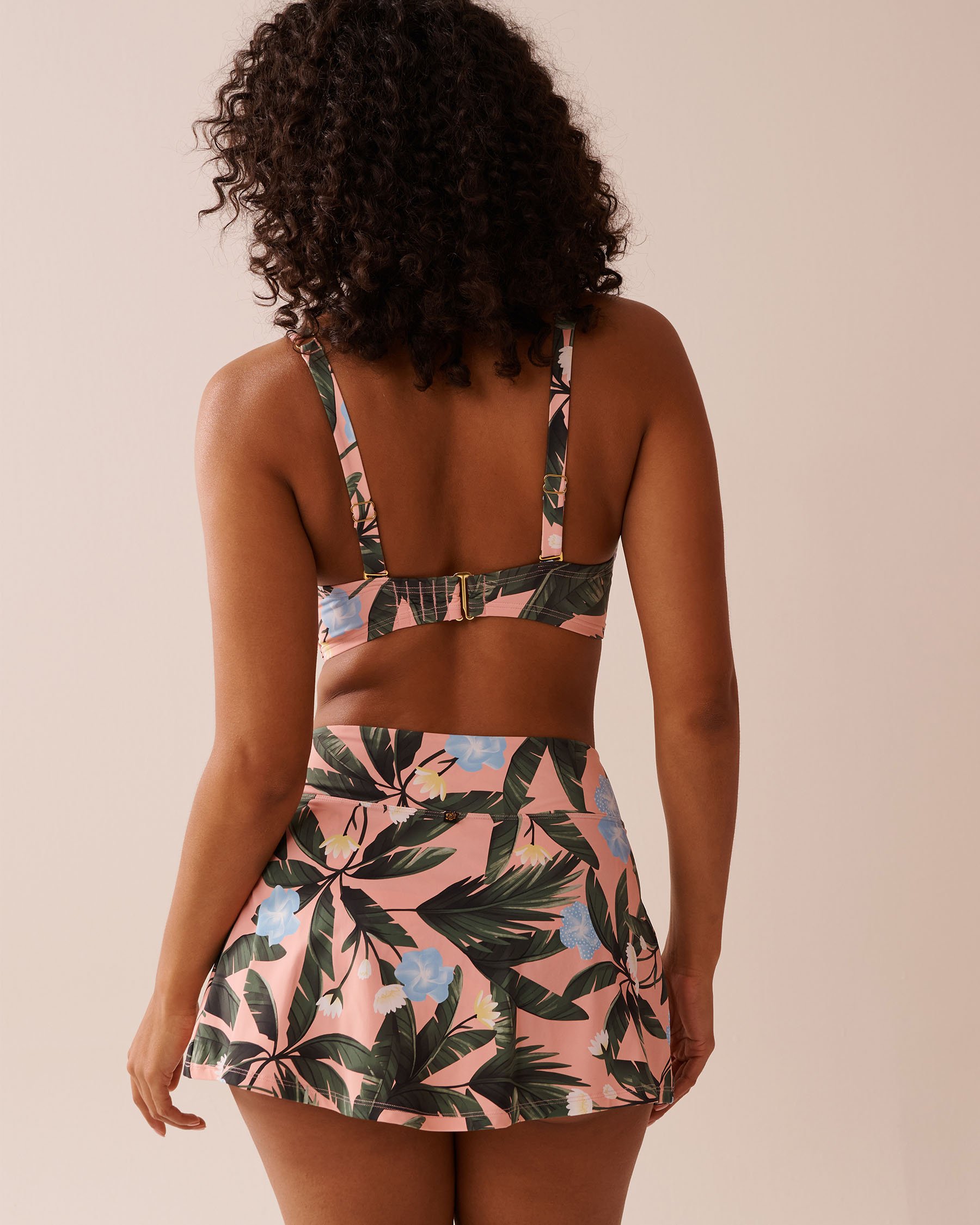 LA VIE EN ROSE AQUA PEACHY TROPICS D Cup Plunge Bikini Top Peachy Tropics 70200174 - View2