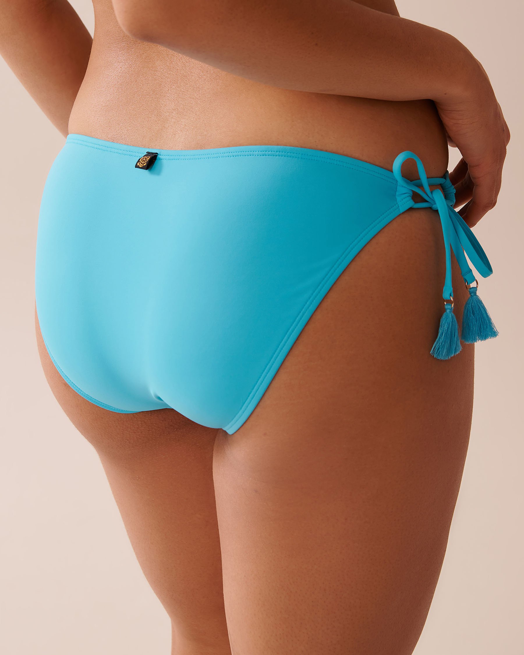 LA VIE EN ROSE AQUA BLUE ATOLL Recycled Fibers Side Tie Bikini Bottom Blue Atoll 70300719 - View9