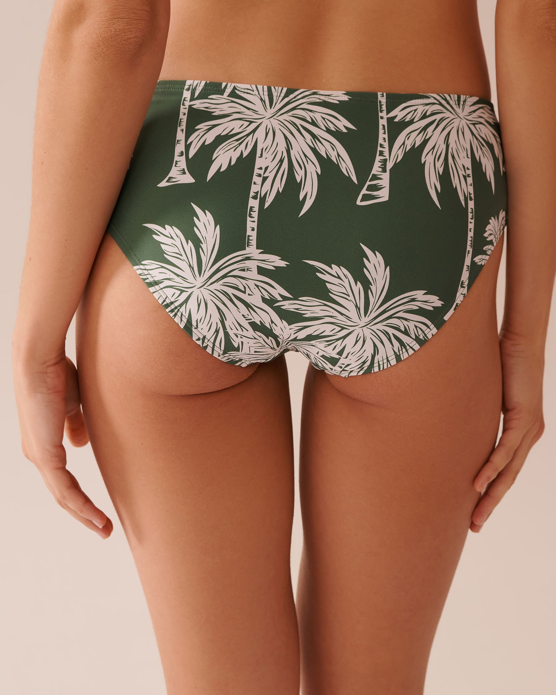 LA VIE EN ROSE AQUA KHAKI PALM Hipster Bikini Bottom Khaki Palm 70300729 - View3
