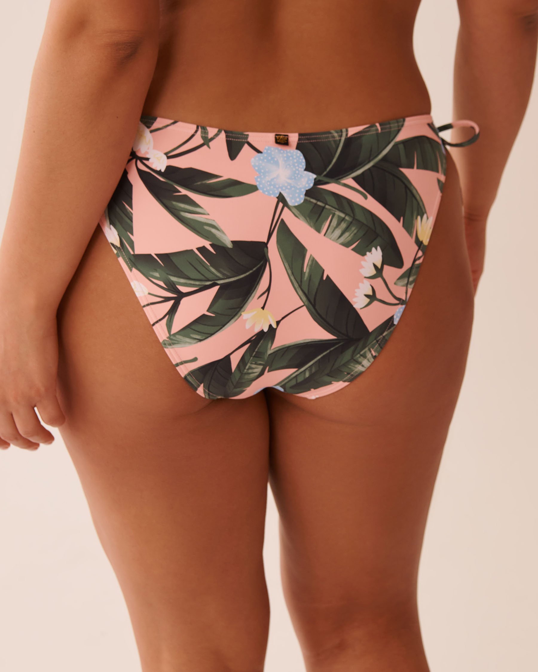 LA VIE EN ROSE AQUA PEACHY TROPICS Side Tie Brazilian Bikini Bottom Peachy Tropics 70300724 - View6