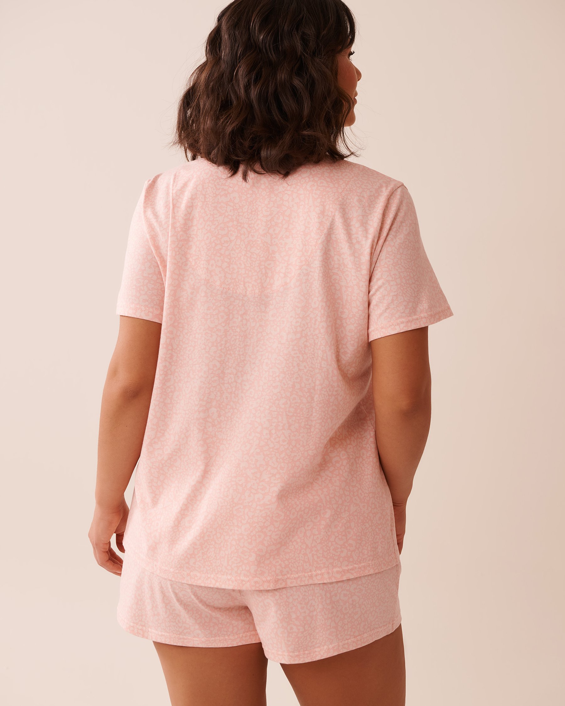 LA VIE EN ROSE Ensemble pyjama imprimé léopard avec chemisier Léopard rose 40400081 - View10