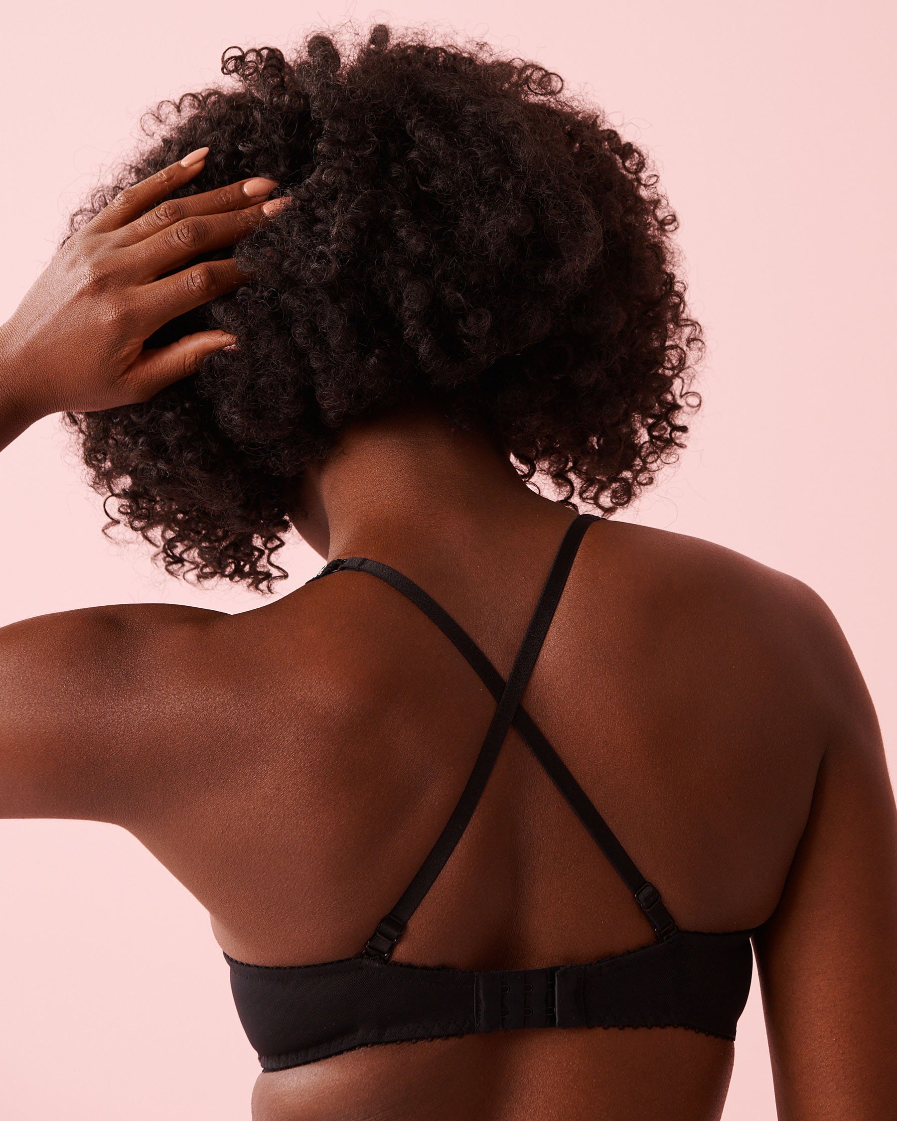 LA VIE EN ROSE Push-up Plunge Demi Bra Black/White Daisies 10300231 - View3