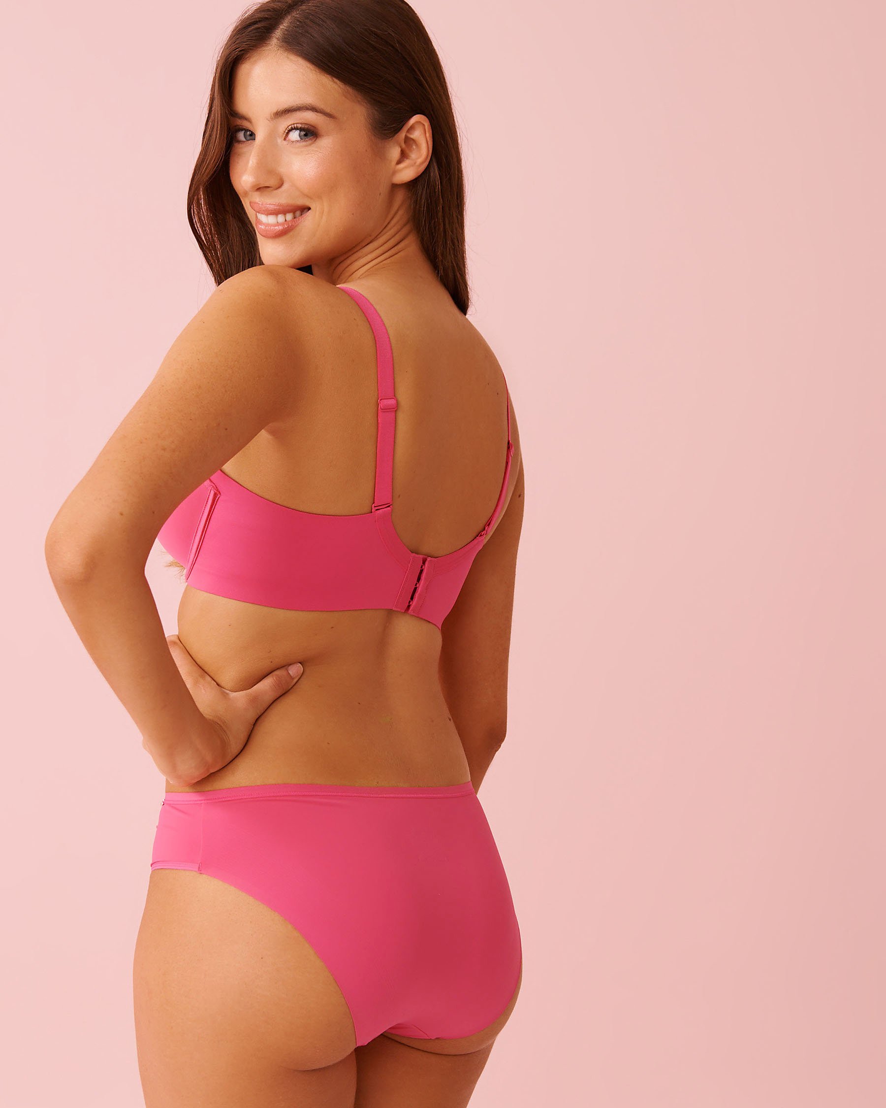 LA VIE EN ROSE Push-up Scalloped Bra Fuchsia Pink 10300233 - View2