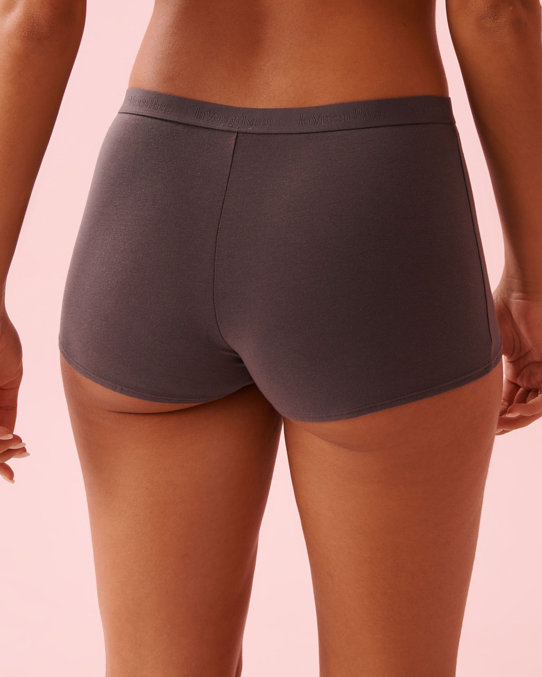 LA VIE EN ROSE Cotton and Logo Elastic Band High Waist Boyshort Panty Magnet 20100703 - View2