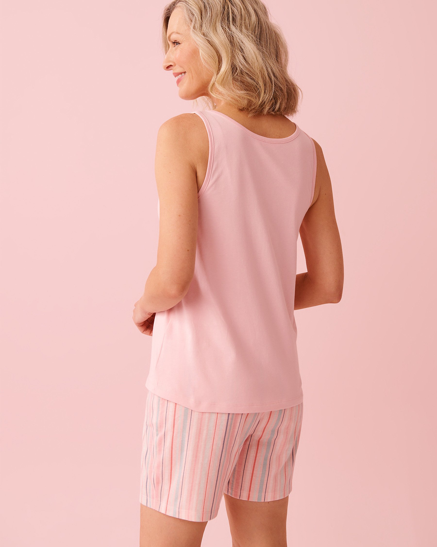 LA VIE EN ROSE Dog & Cupcake Print Cotton Scoop Neck Cami Dreamy Pink 40100834 - View2