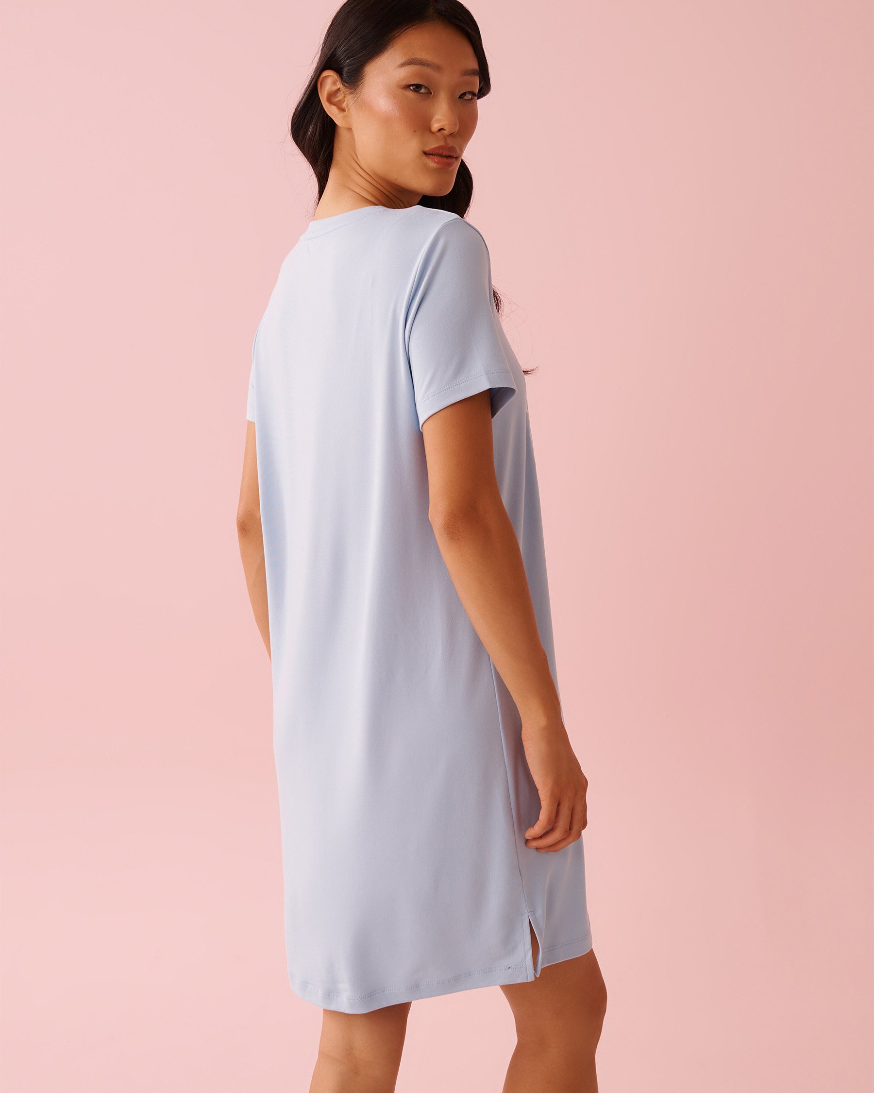 LA VIE EN ROSE Heart Macaron Print Super Soft Sleepshirt Cloud Blue 40500472 - View2
