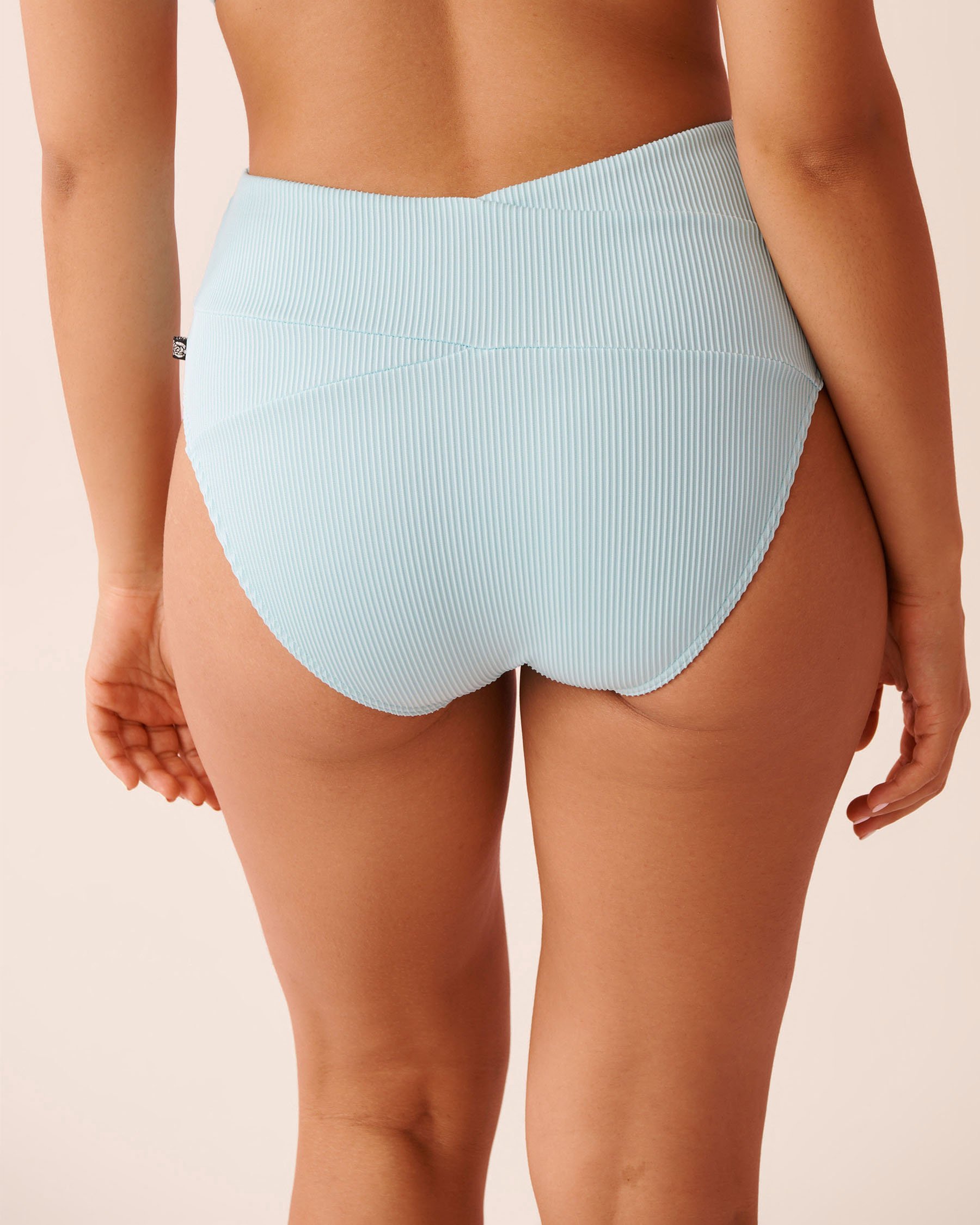 LA VIE EN ROSE AQUA CARIBBEAN SEA Ribbed High Waist Bikini Bottom Caribbean Sea 70300817 - View2