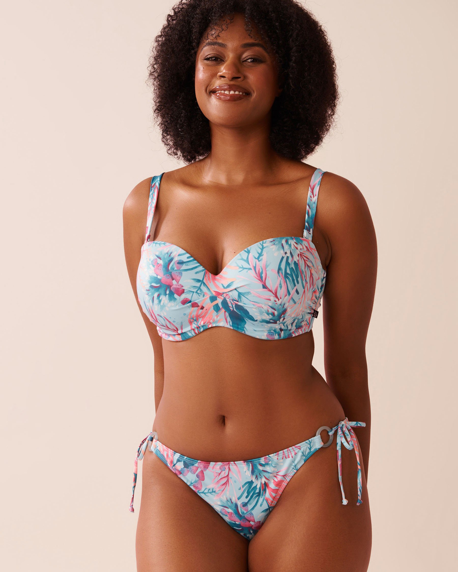 LA VIE EN ROSE AQUA REEF FANTASY Side Tie Brazilian Bikini Bottom Reef Fantasy 70300822 - View3