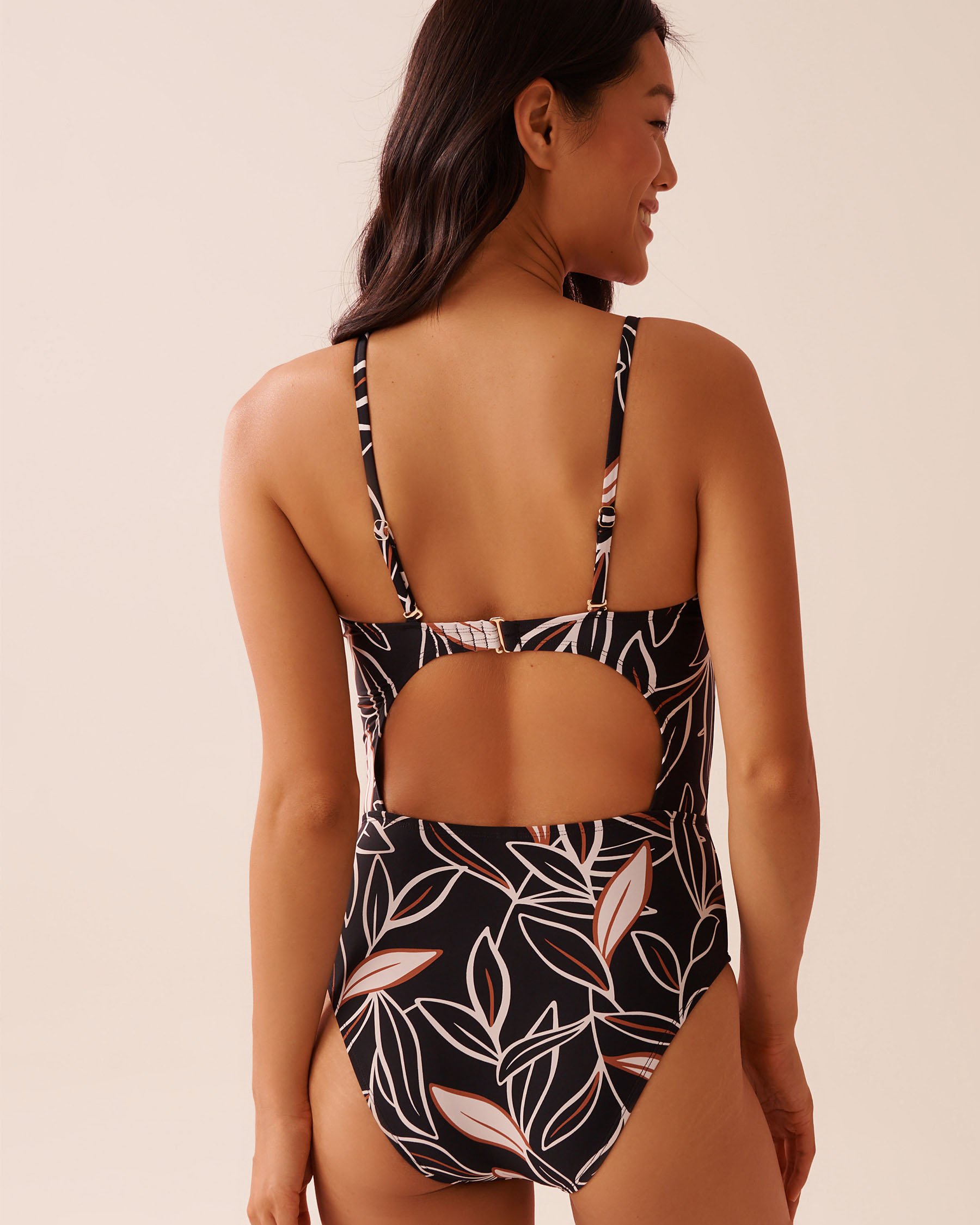 LA VIE EN ROSE AQUA TROPICAL OUTLINE Cut-out One-piece Swimsuit Tropical Outline 70400198 - View5