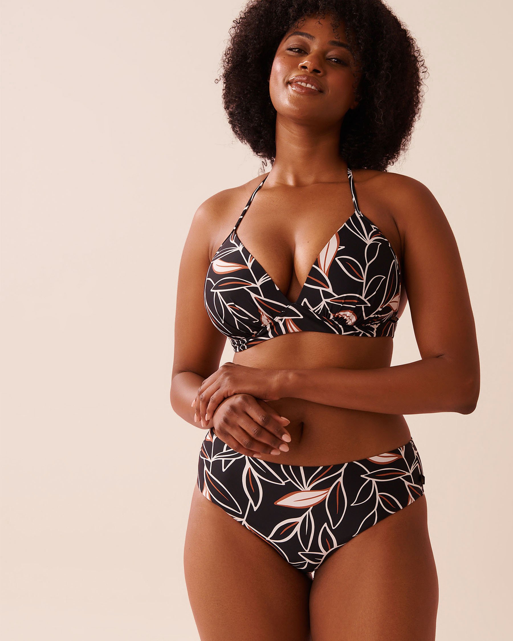 LA VIE EN ROSE AQUA TROPICAL OUTLINE Triangle Bikini Top Tropical Outline 70100886 - View4