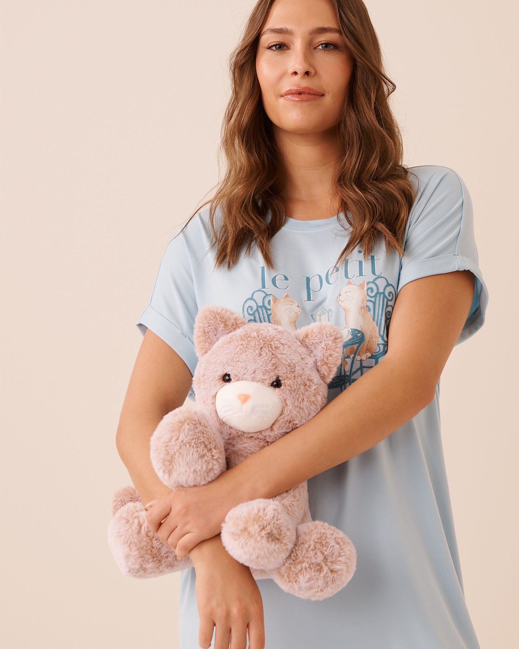 LA VIE EN ROSE Cat Plush Light Brown 40700458 - View2