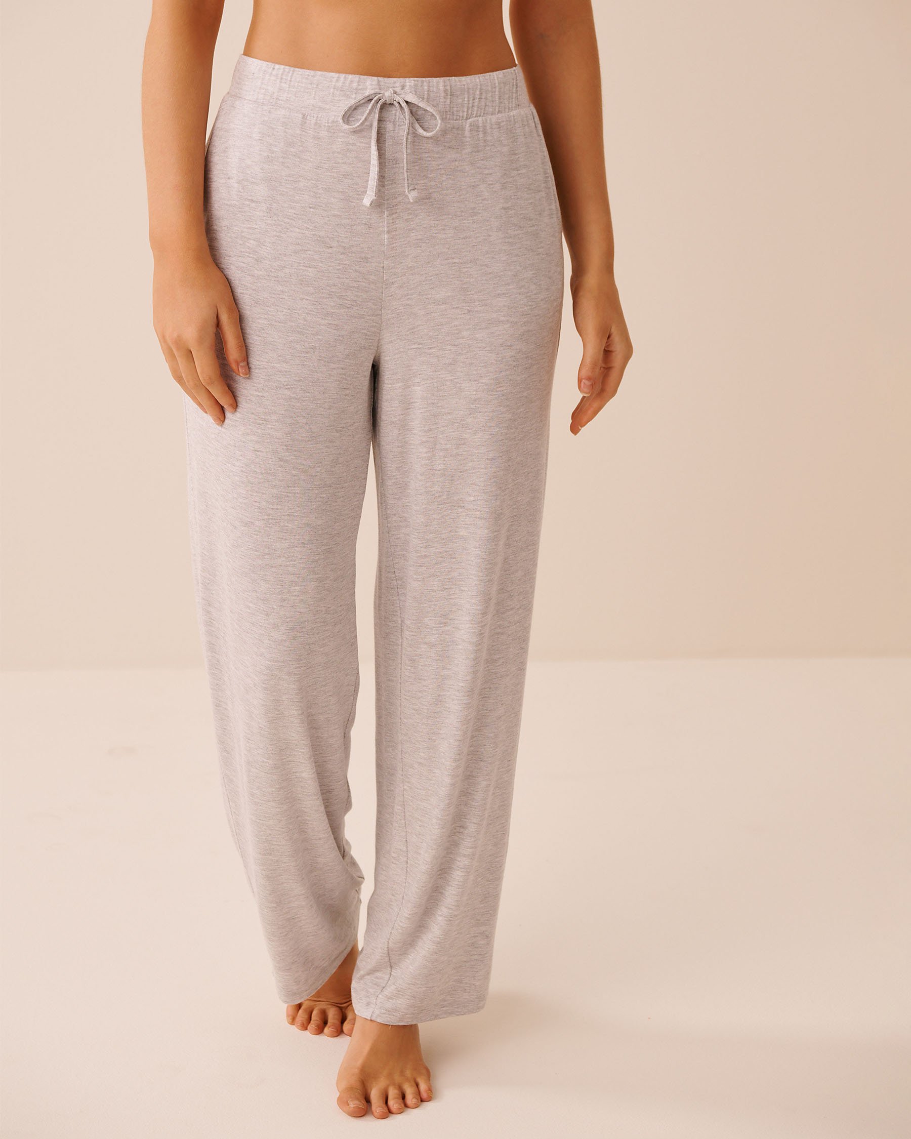 LA VIE EN ROSE Soft Jersey Pajama Pants Grey 60200184 - View1