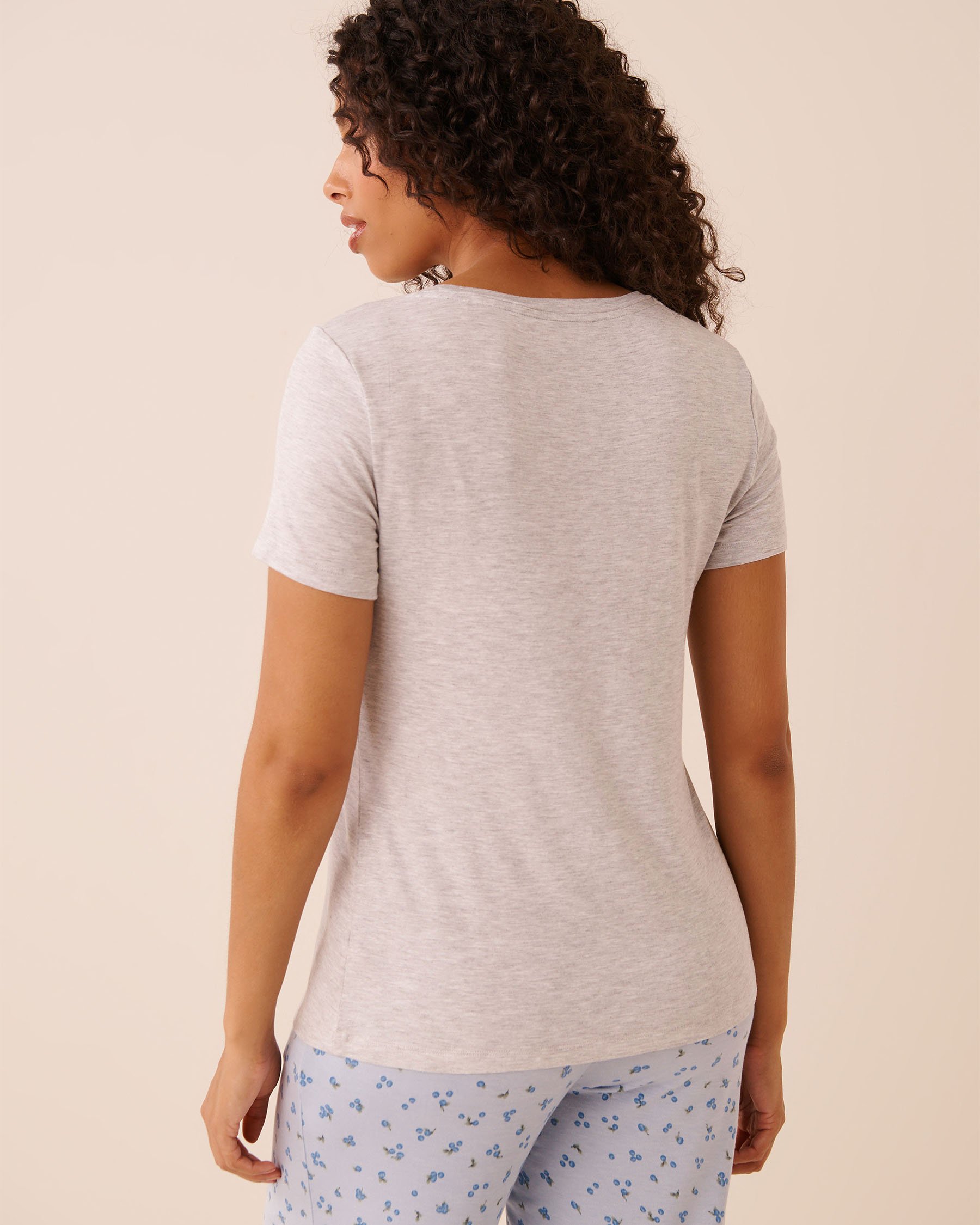 LA VIE EN ROSE Berry Print Soft Jersey Short Sleeve T-shirt Grey/Moment sucré 60100190 - View2