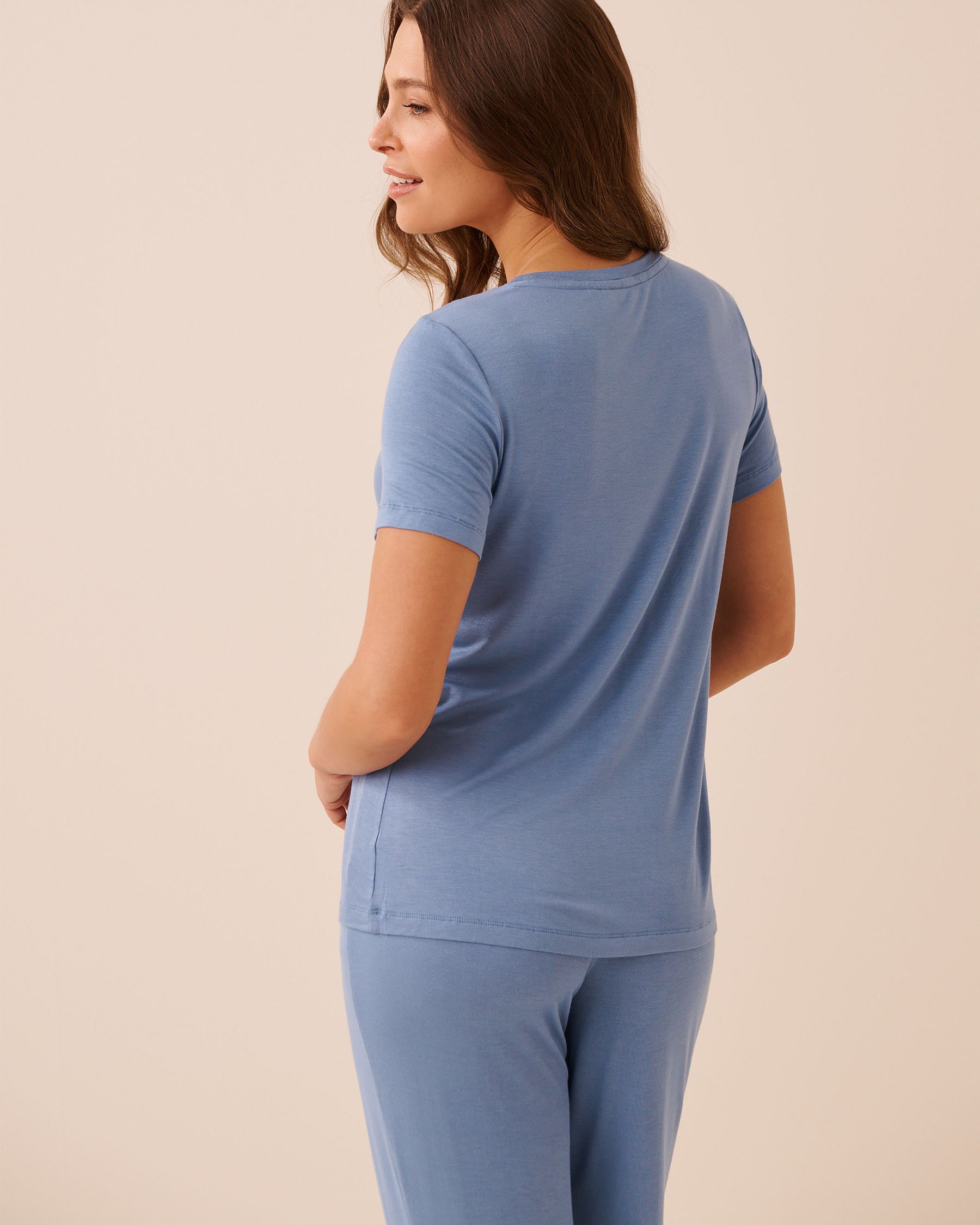 LA VIE EN ROSE Berry Print Soft Jersey Short Sleeve T-shirt Blue/Moment sucré 60100190 - View2