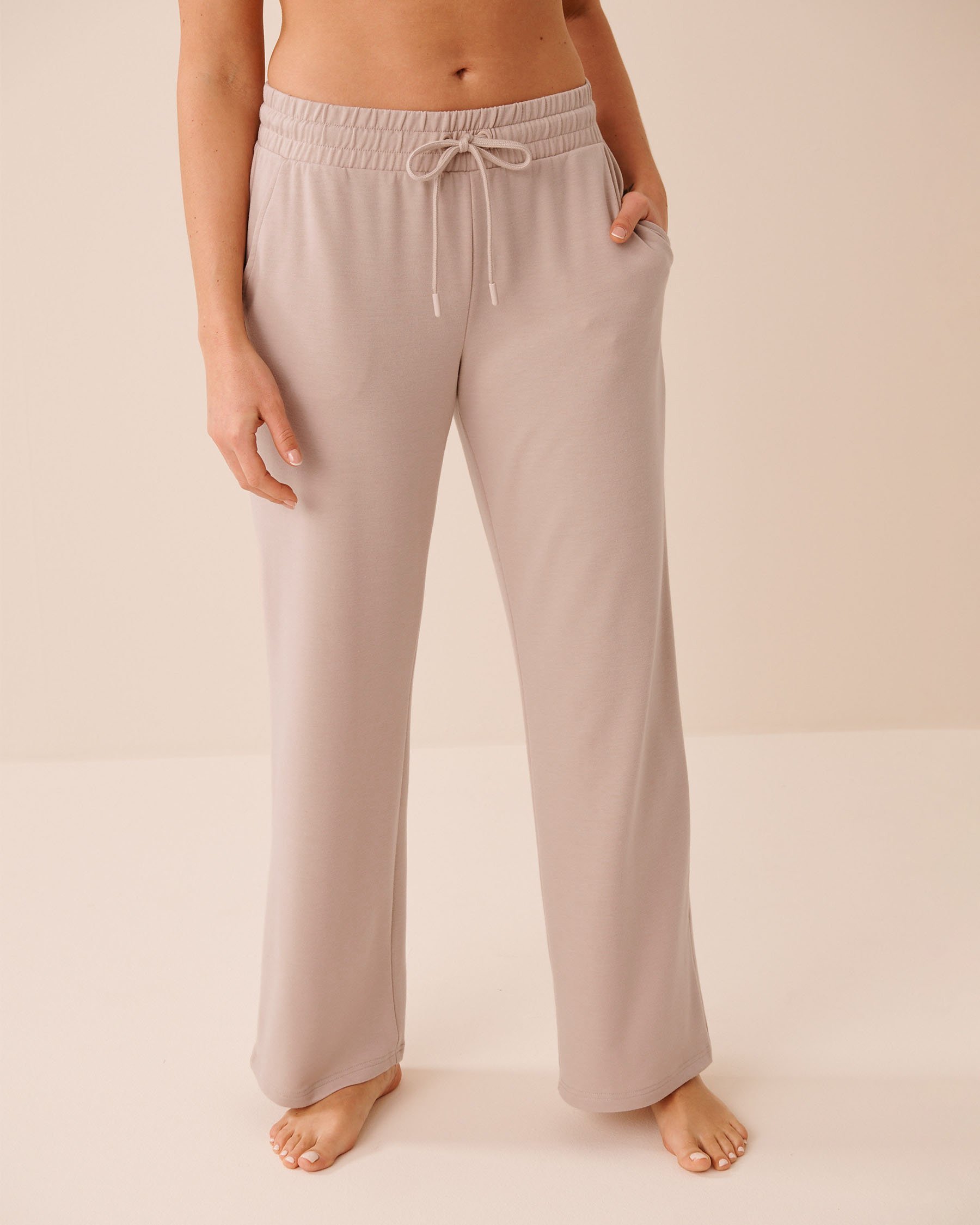 LA VIE EN ROSE French Terry Pants Muted Beige 50200114 - View1