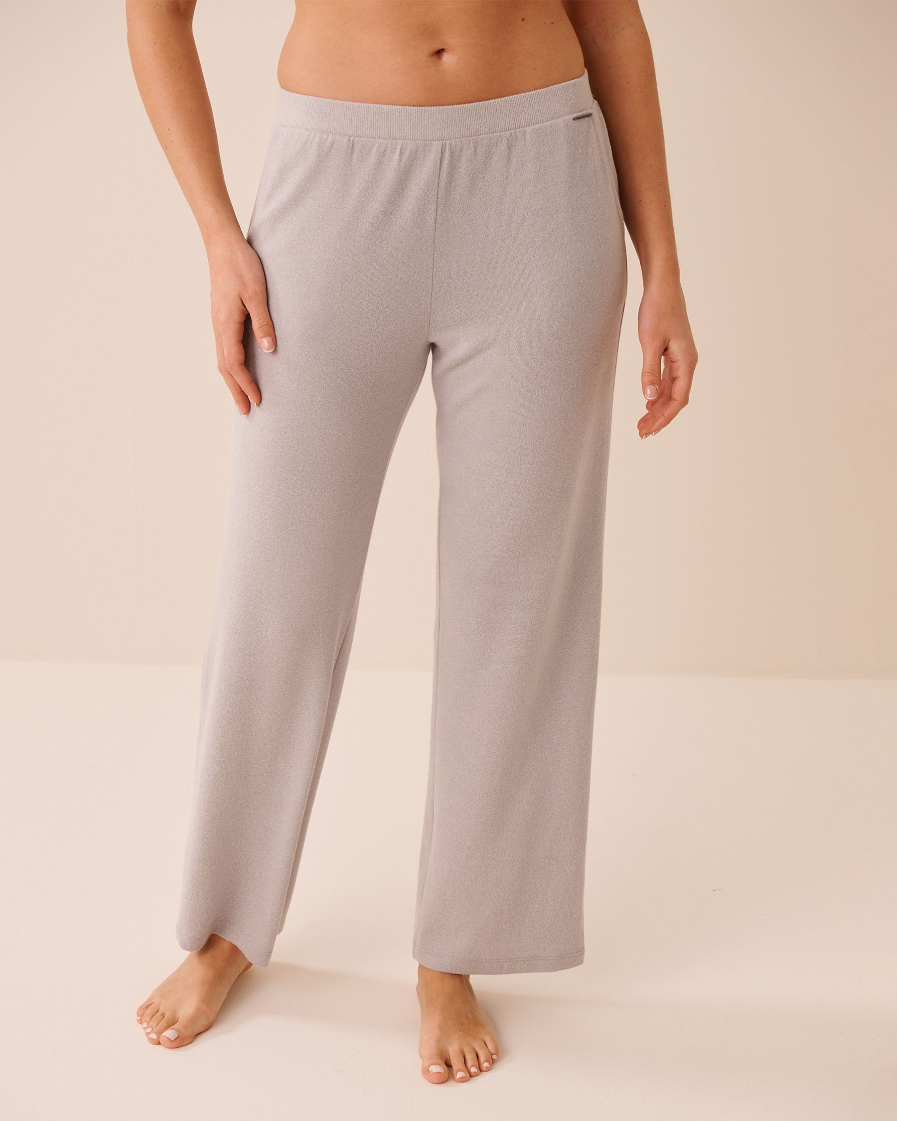 LA VIE EN ROSE Soft Knit Pants Grey 50200112 - View1